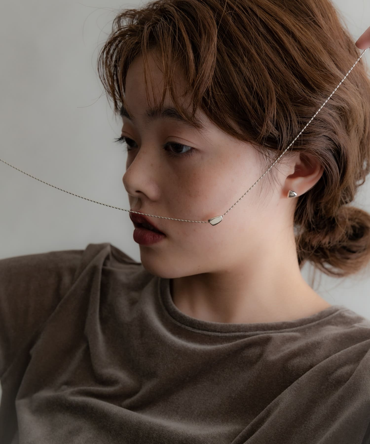 SMELLY so’　grain necklace SLV -