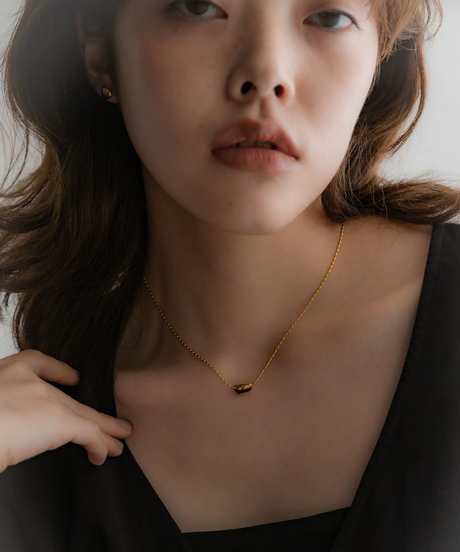 SMELLY so’　grain necklace GLD -