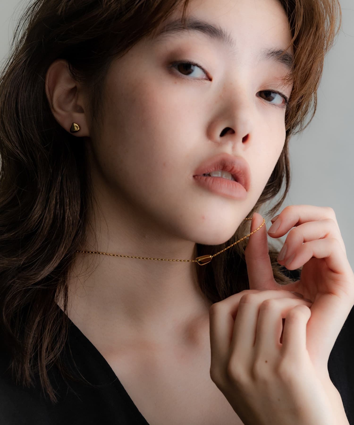 SMELLY so’　grain necklace GLD -