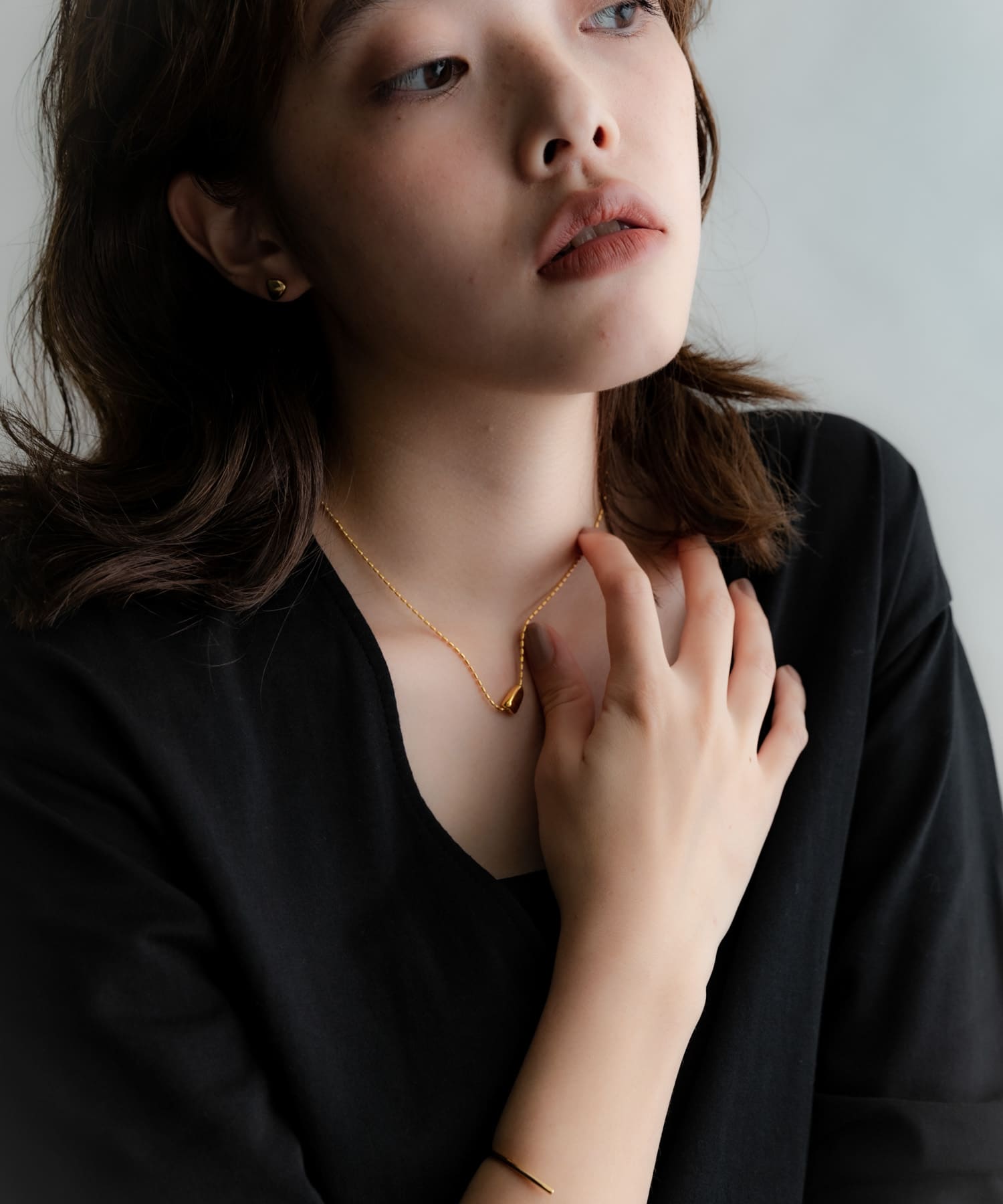 SMELLY so’　grain necklace GLD -