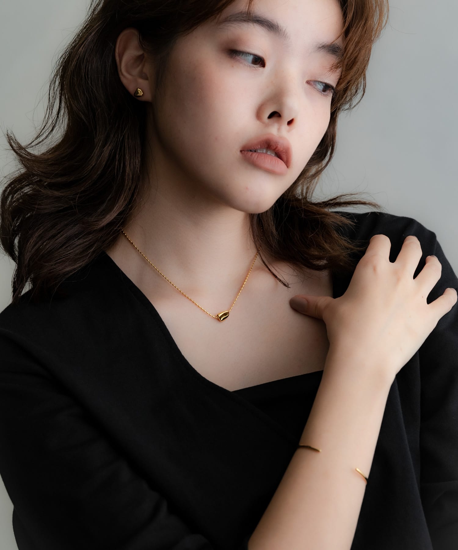 SMELLY so’　grain necklace GLD -