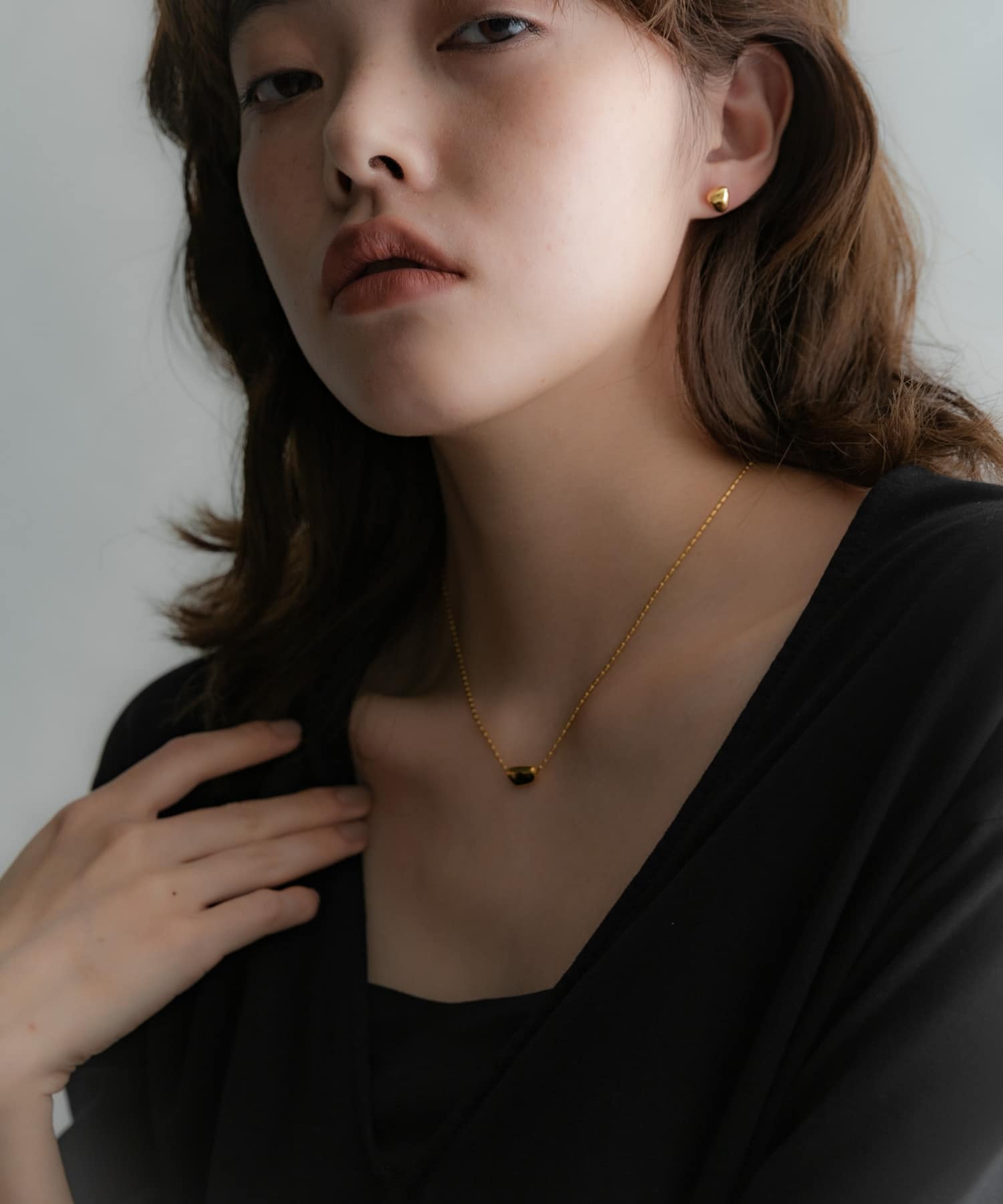 SMELLY so’　grain necklace GLD -