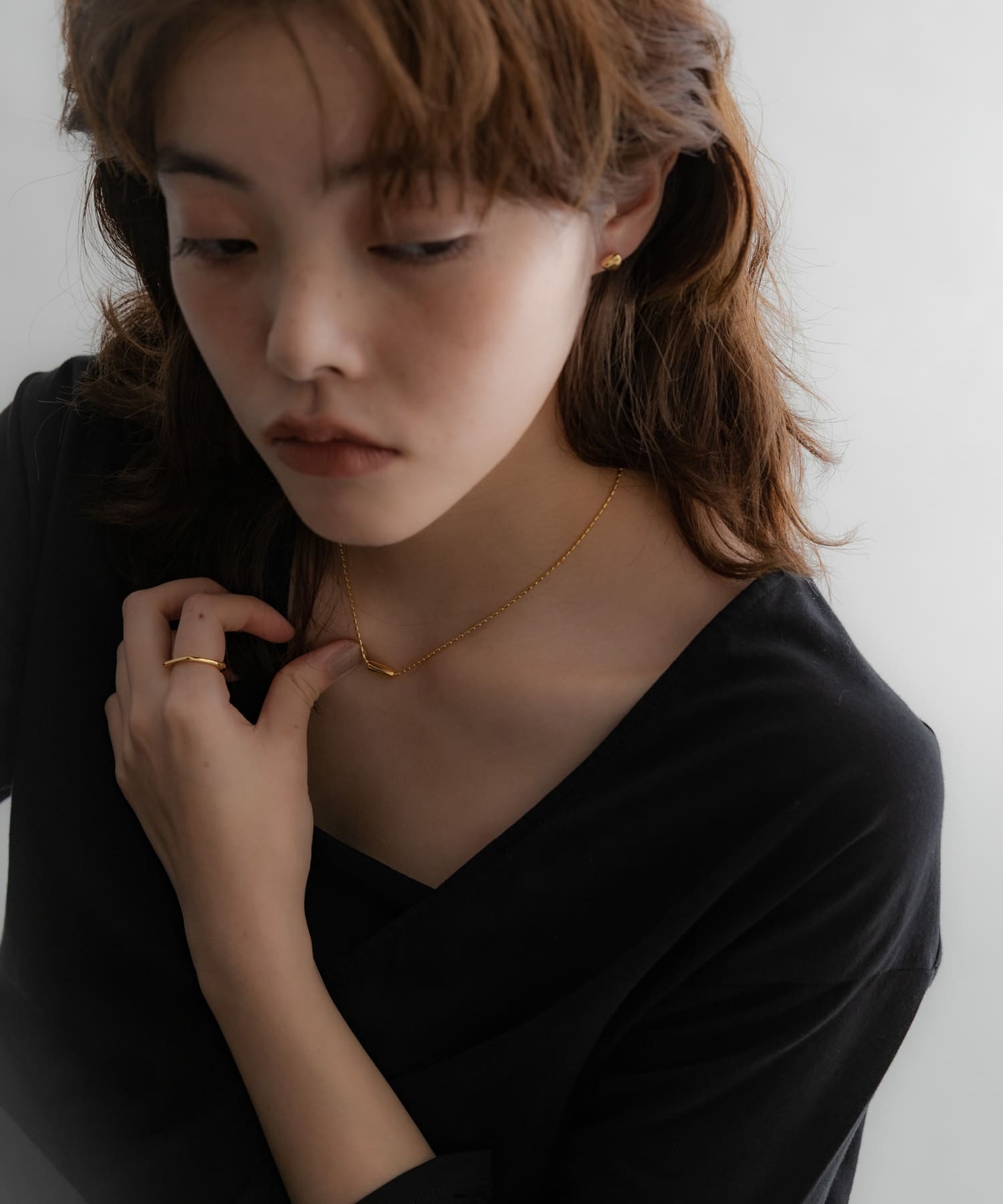 SMELLY so’　grain necklace GLD -