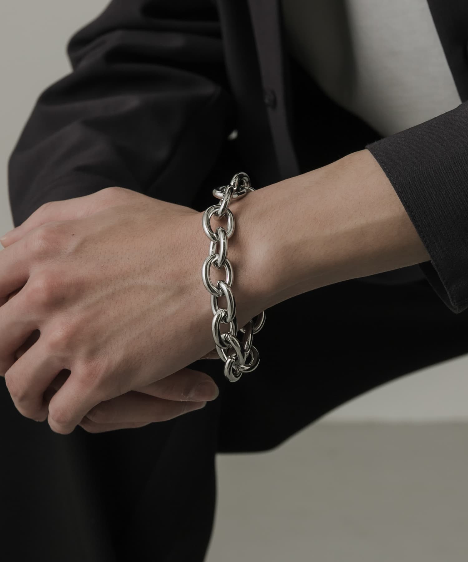 オーバルチェーンブレスレット SLV -