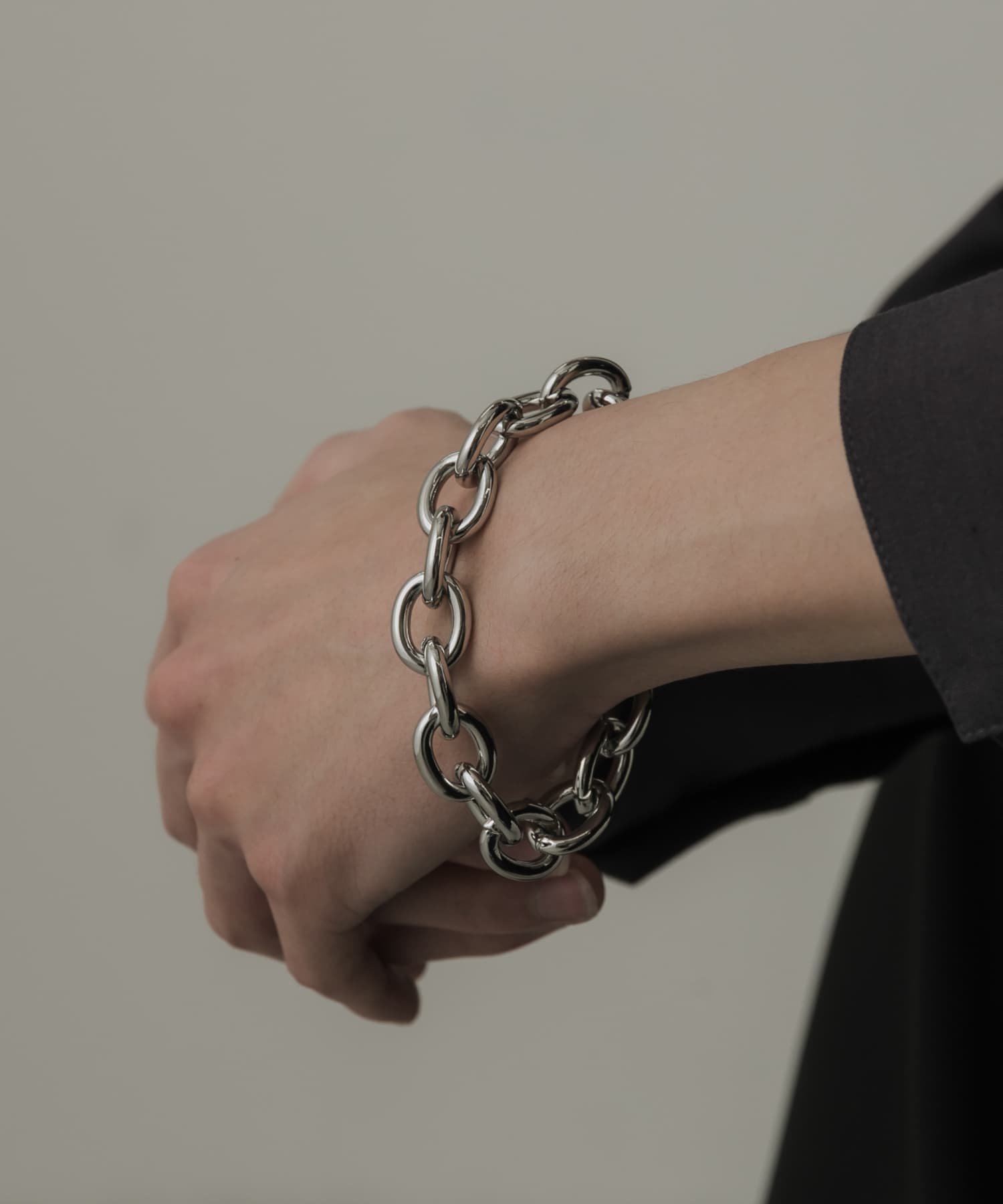 オーバルチェーンブレスレット SLV -