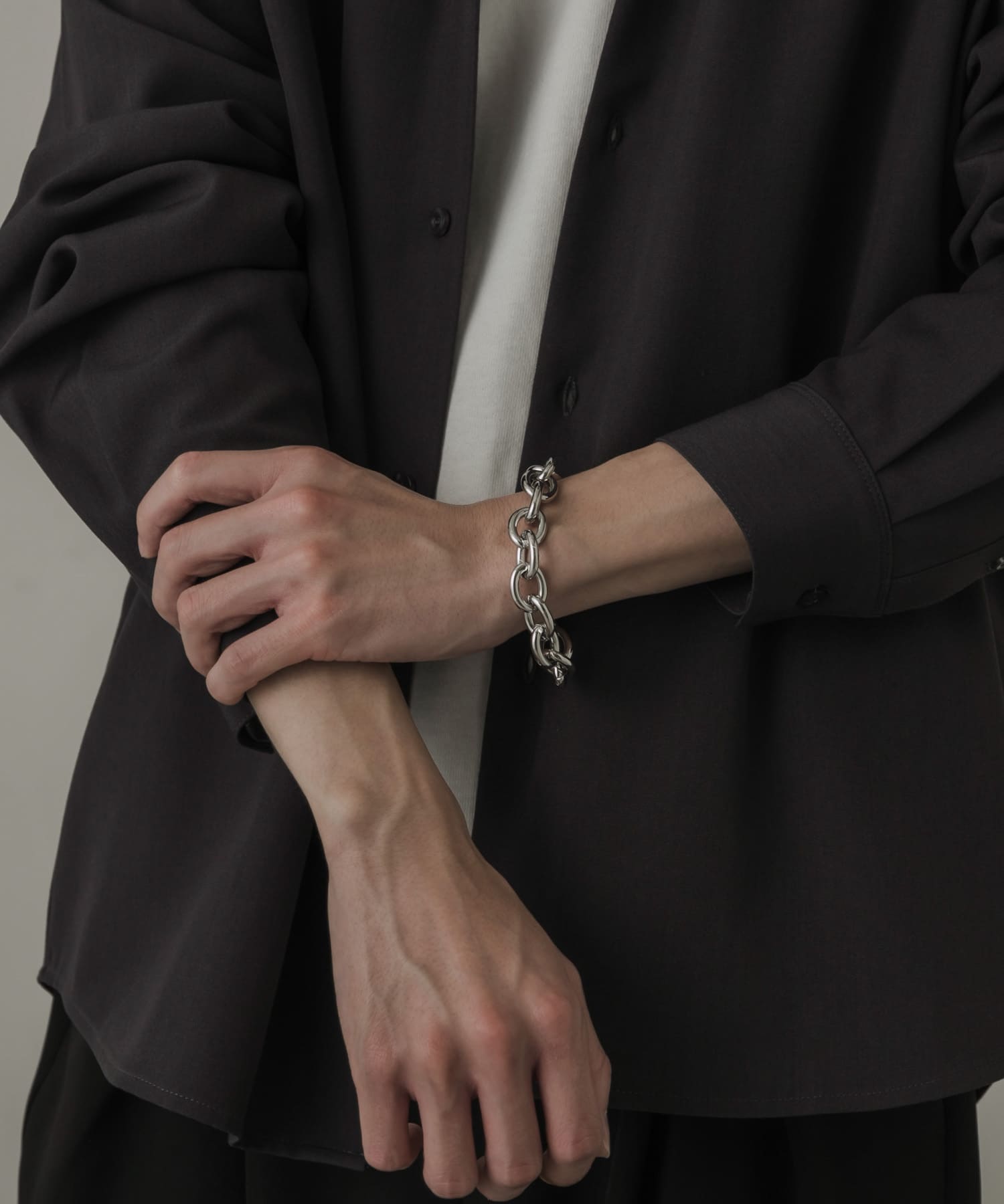 オーバルチェーンブレスレット SLV -