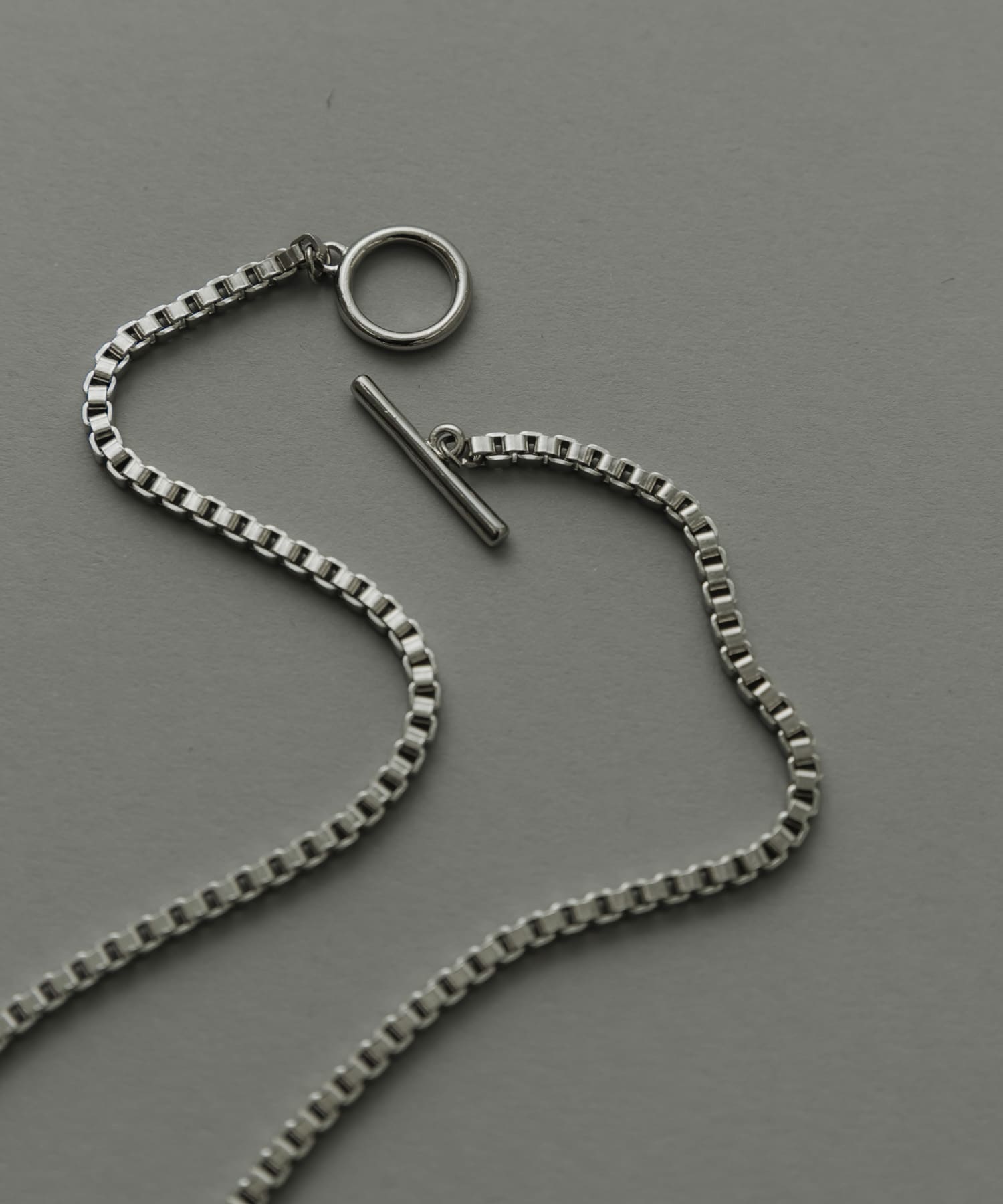 ボックスチェーンマンテルネックレス SLV -