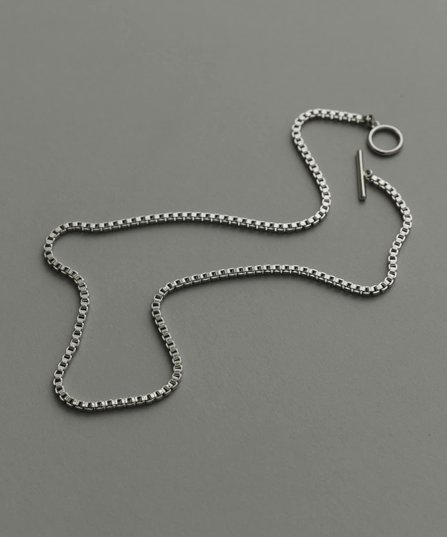 ボックスチェーンマンテルネックレス SLV -