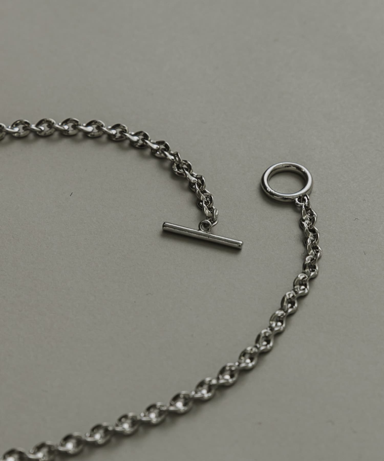 プレーンチェーンマンテルネックレス SLV -