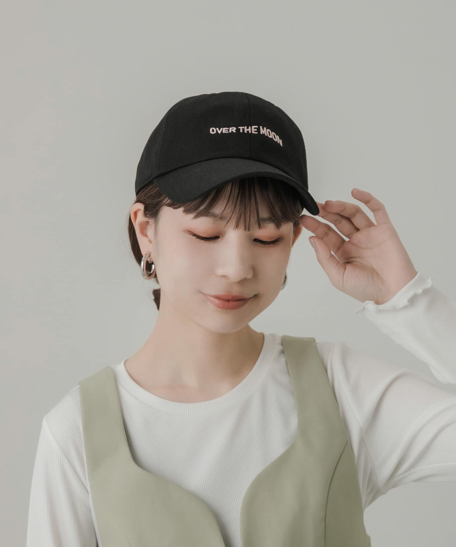 コットンロゴキャップ BLK -