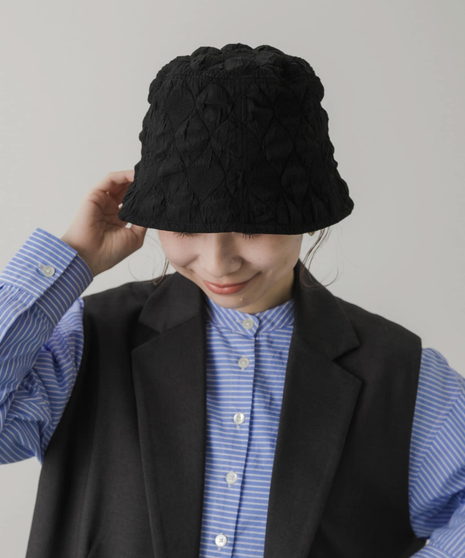 ポコポコデザインハット BLK -