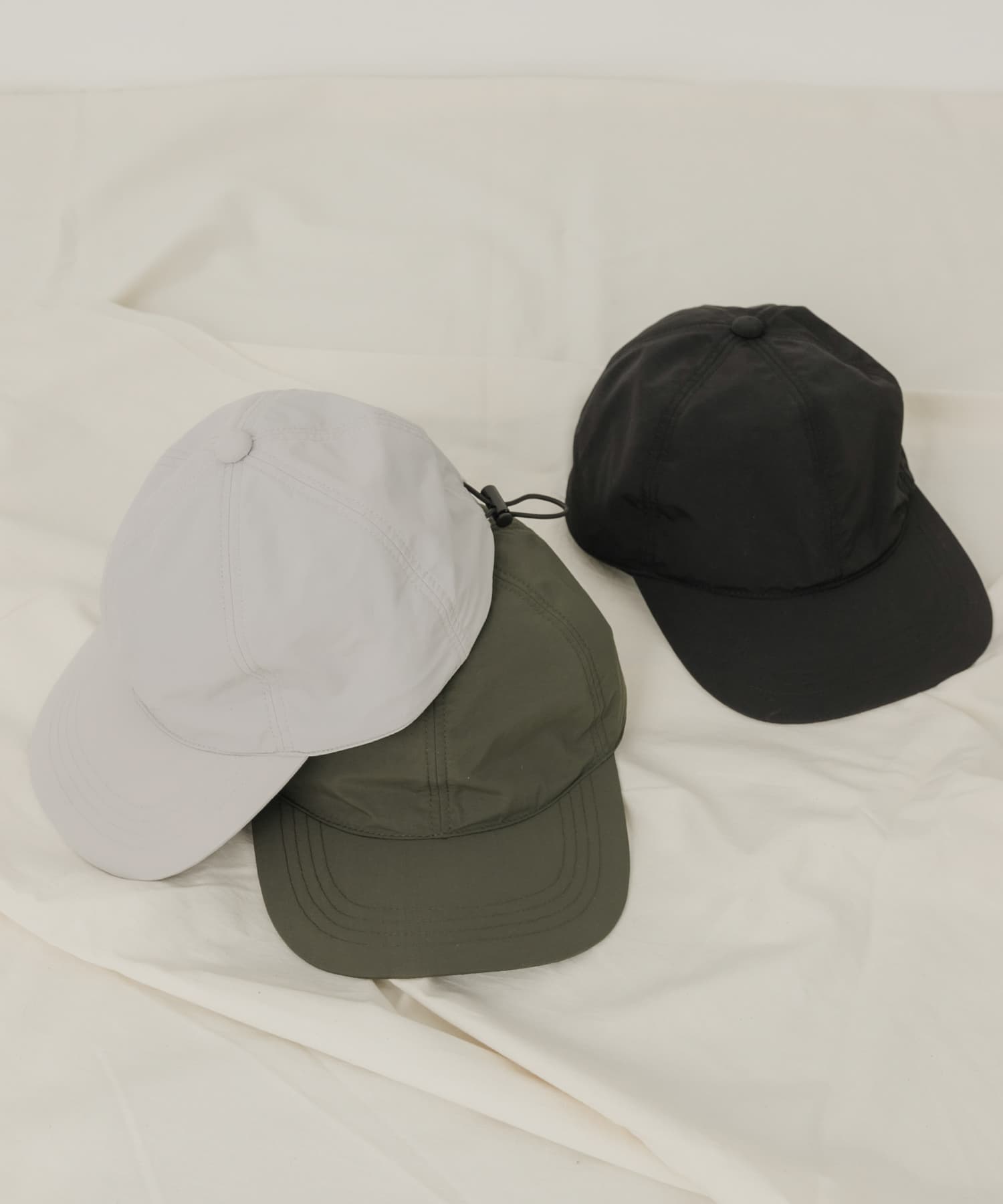 ナイロンパネルキャップ BLK -