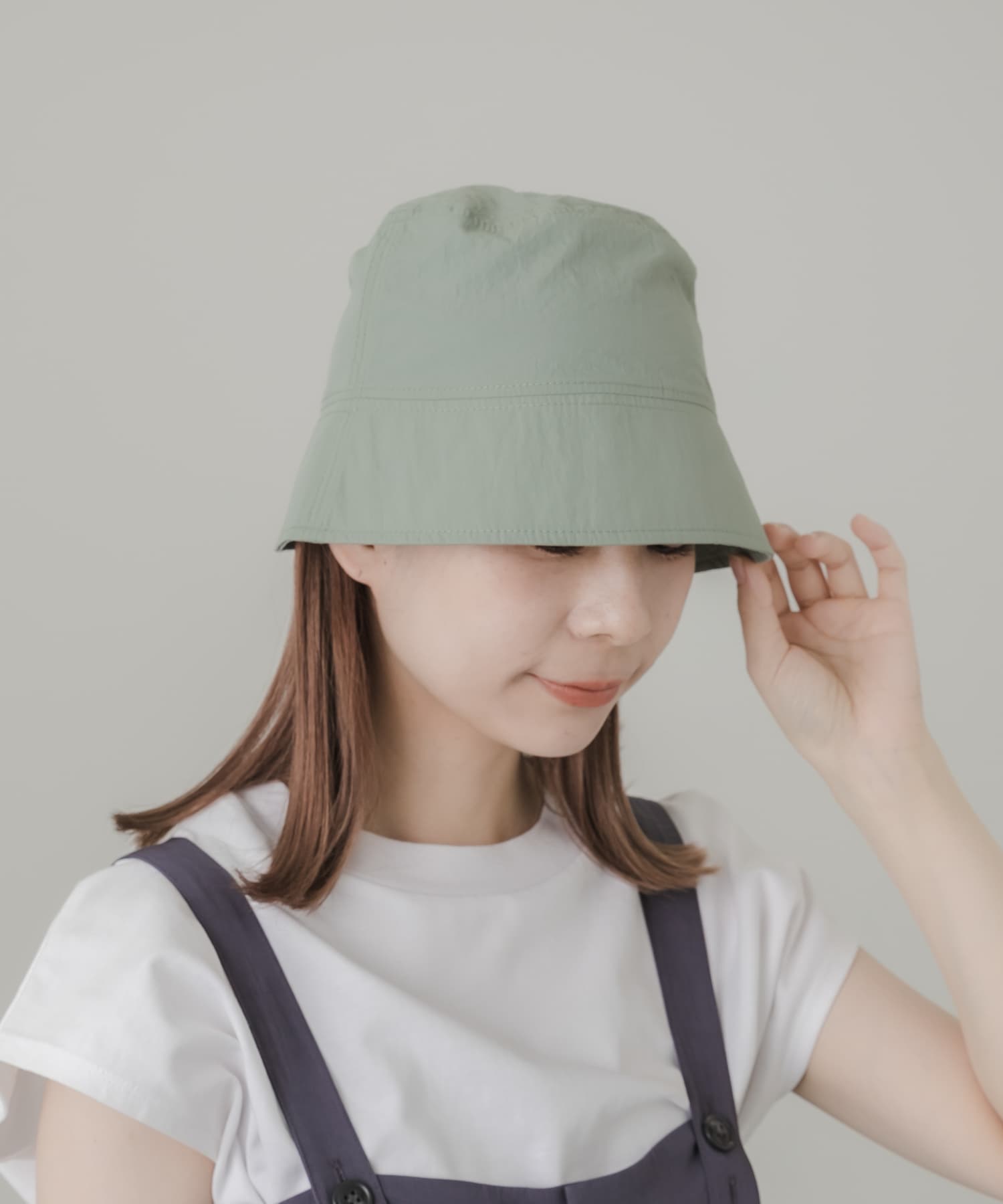 ナイロンバケットハット KHK -