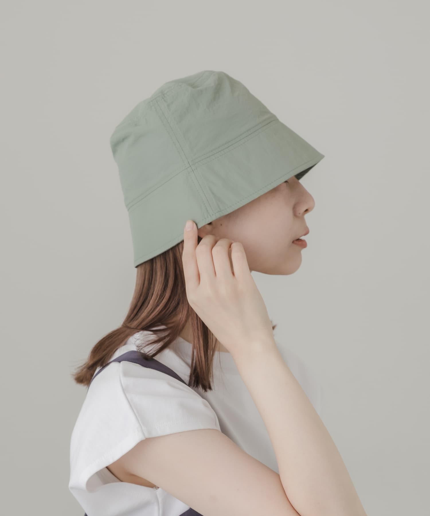 ナイロンバケットハット KHK -