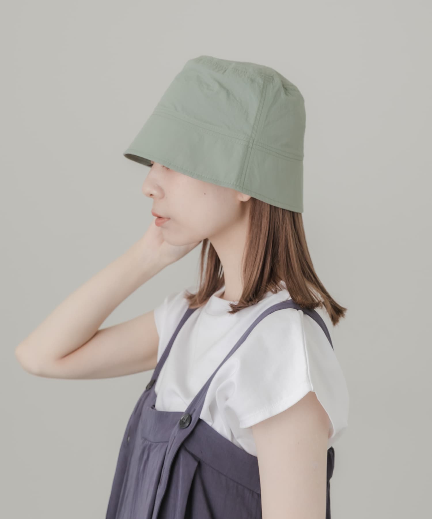 ナイロンバケットハット KHK -