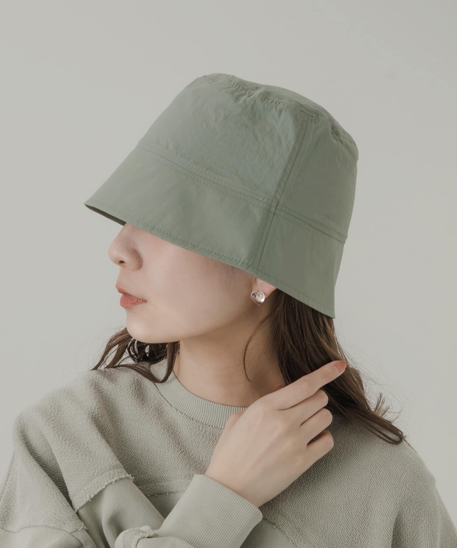 ナイロンバケットハット KHK -