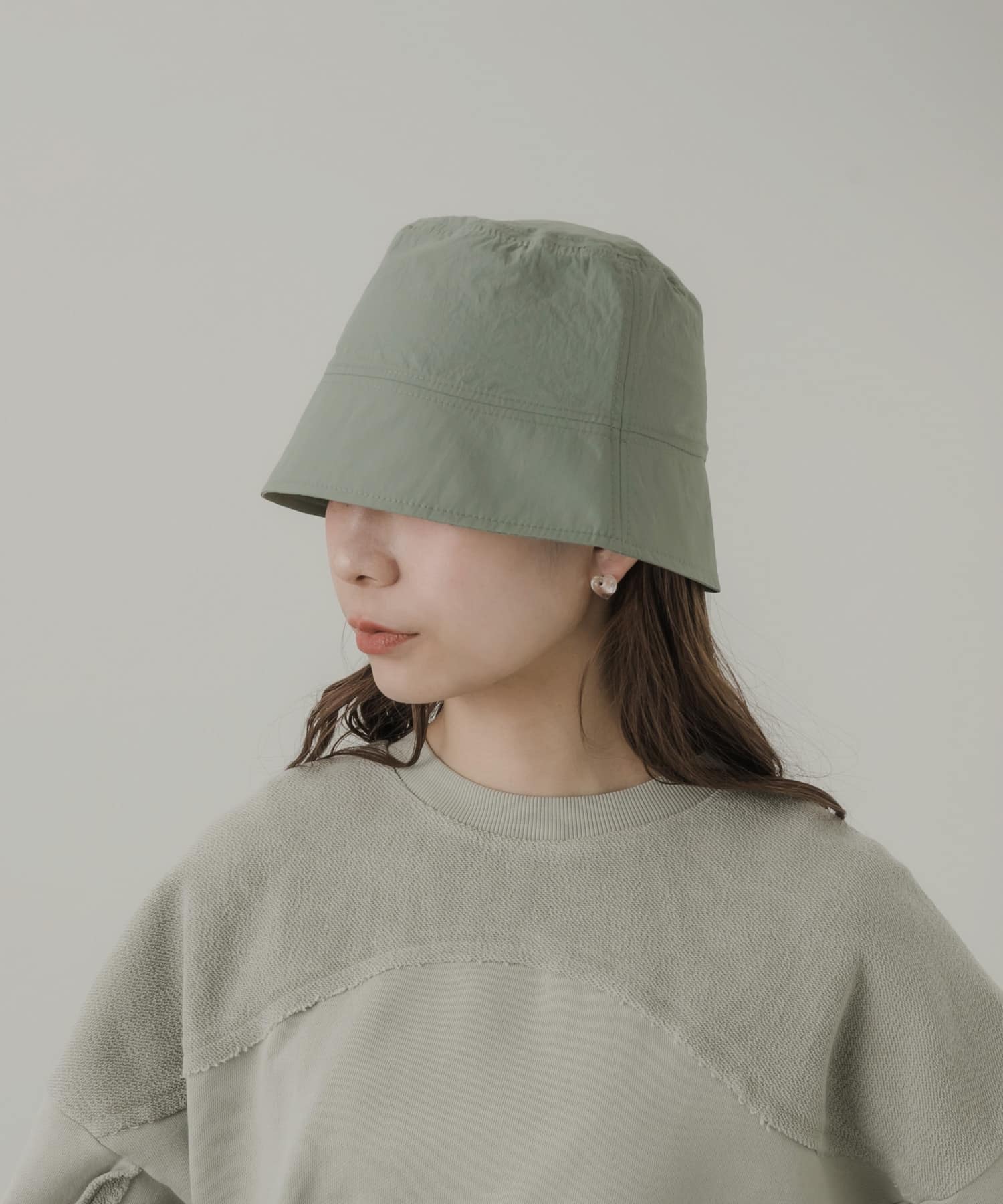 ナイロンバケットハット KHK -