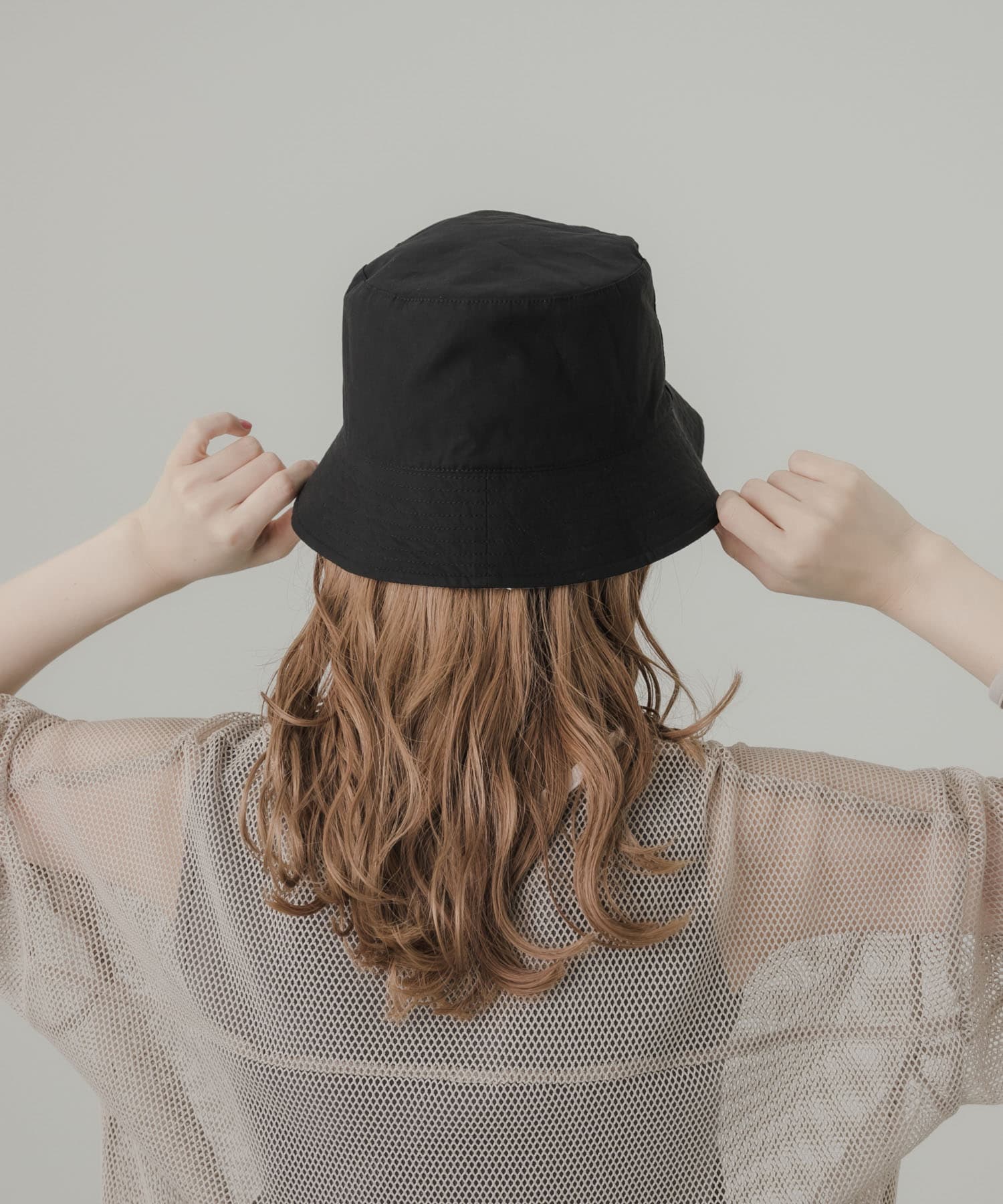 リバーシブルタイダイバケットハット BLK -