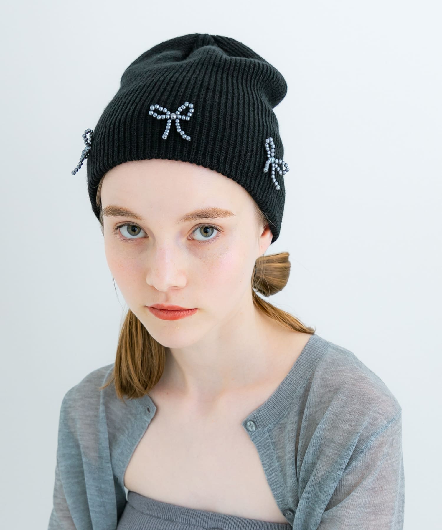 リボンニットワッチ BLK -