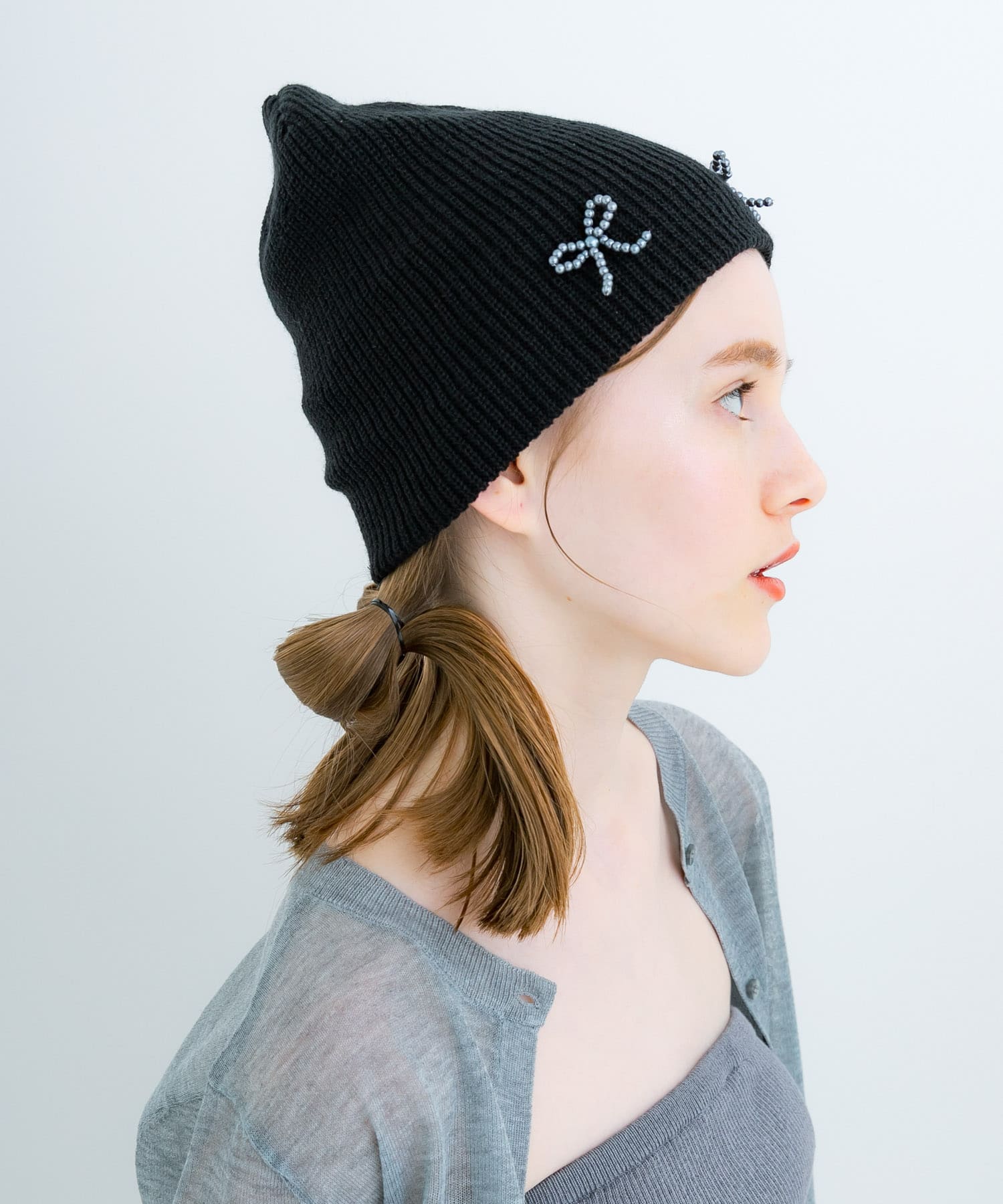 リボンニットワッチ BLK -