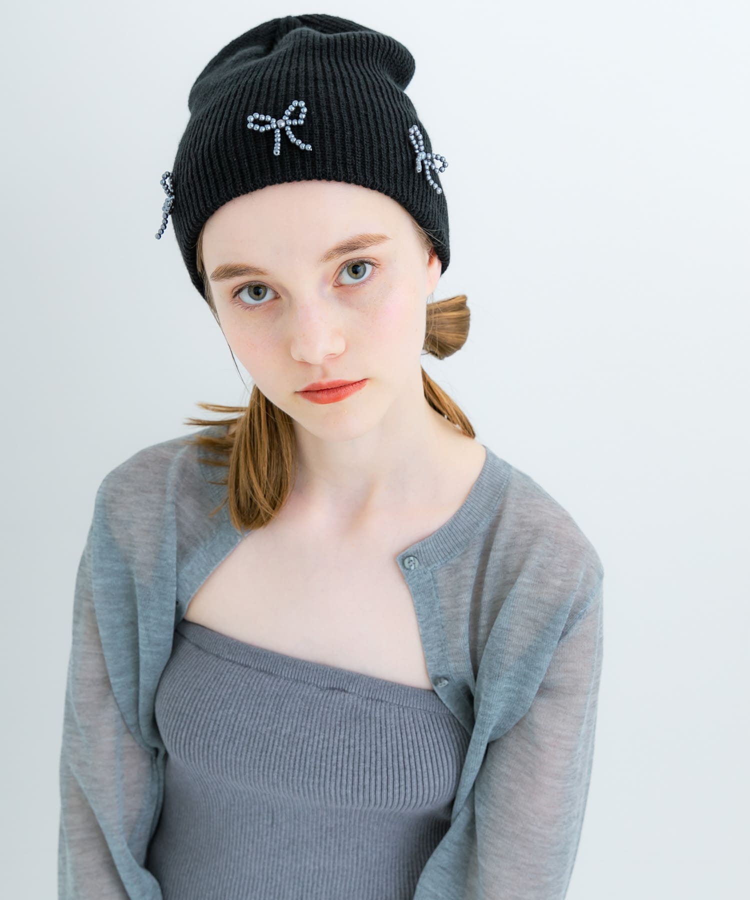 リボンニットワッチ BLK -