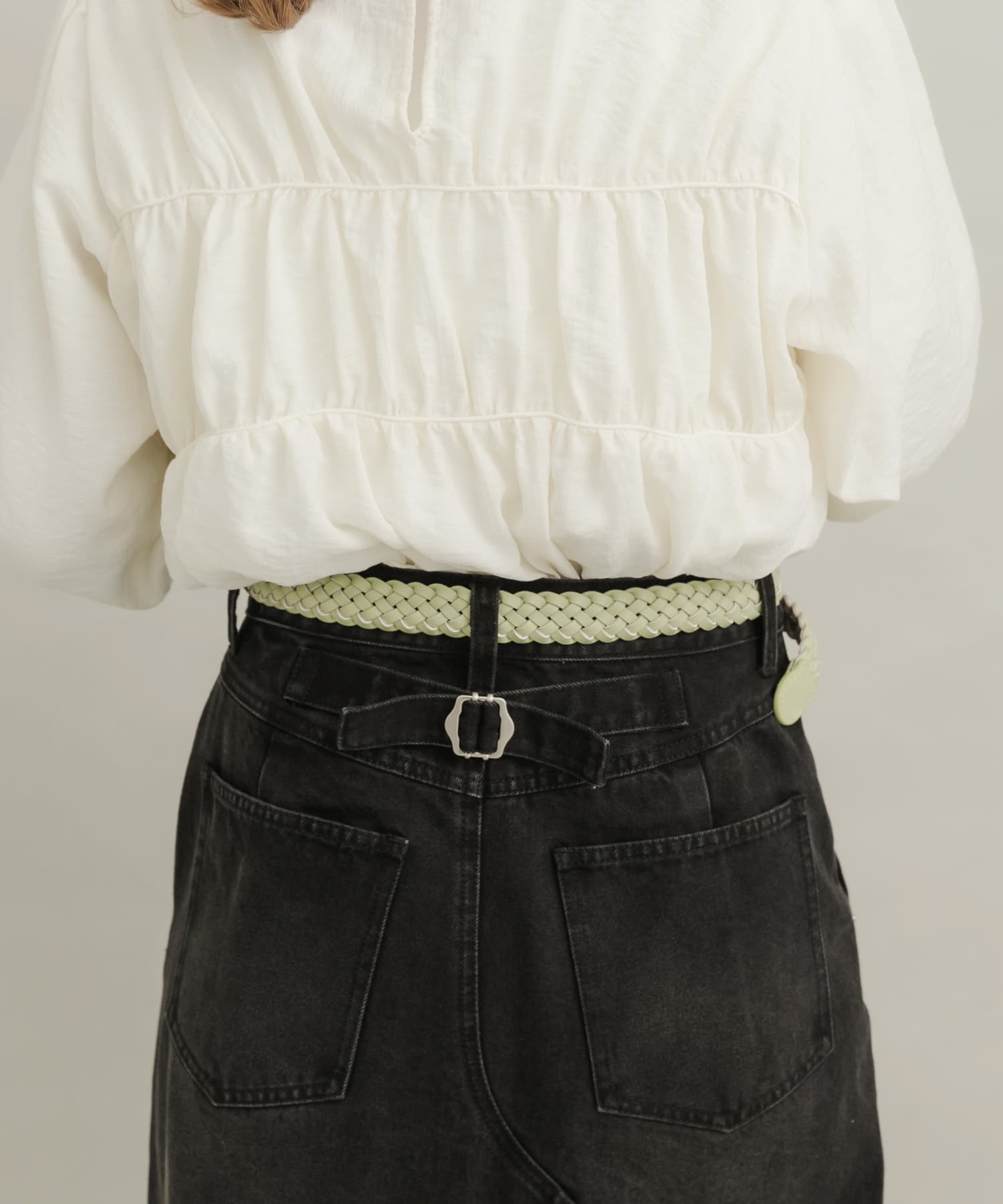 メッシュマットバックルベルト GRN -