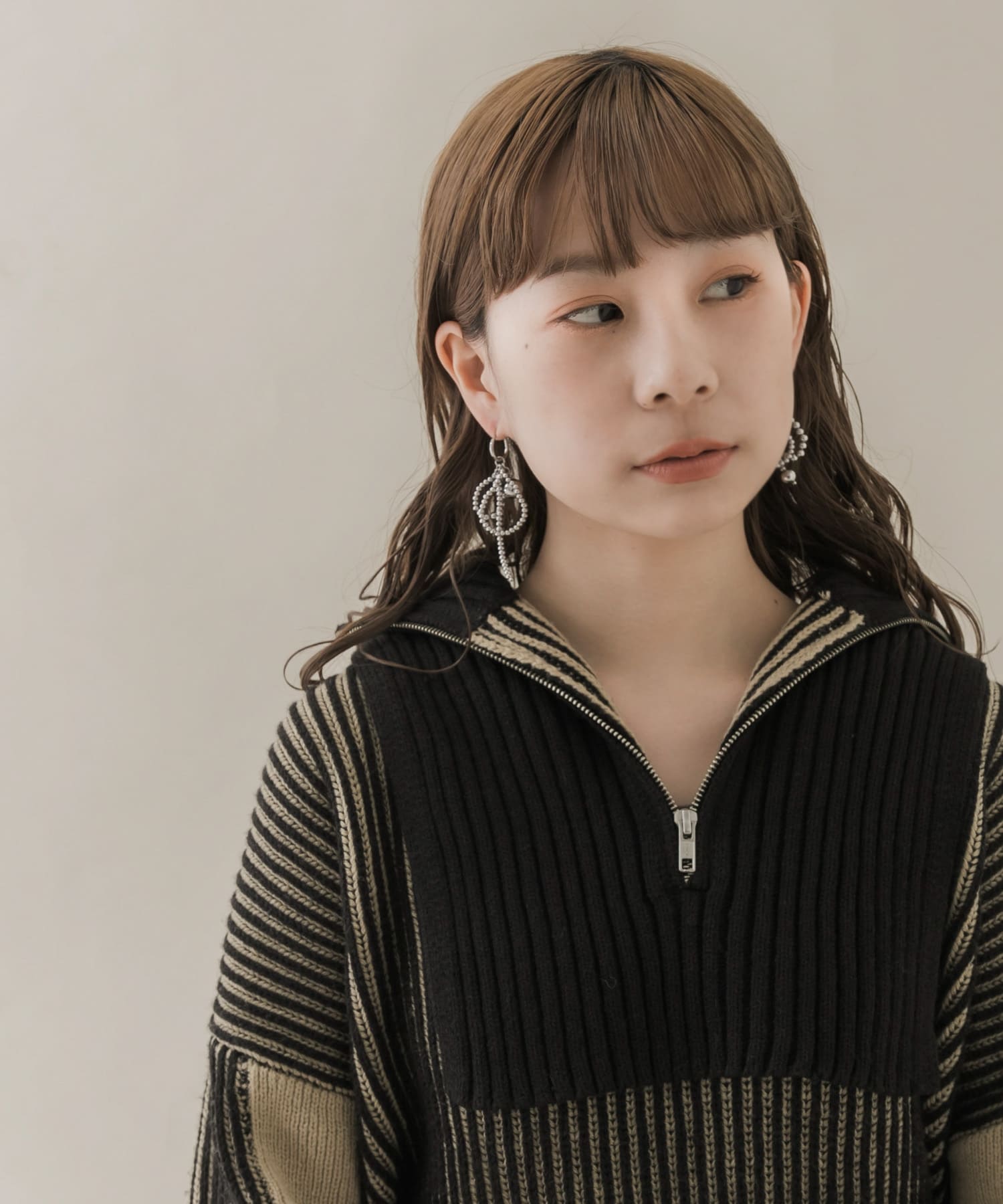 メタルボールアシメピアス SLV -