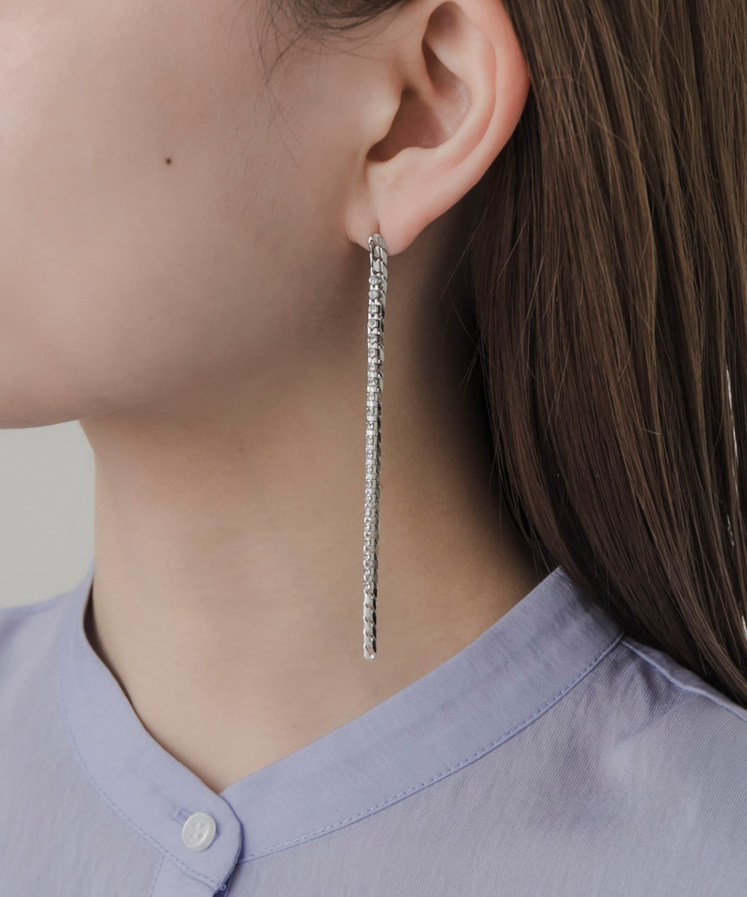 ビジューチェーンコンビピアス SL/CL -