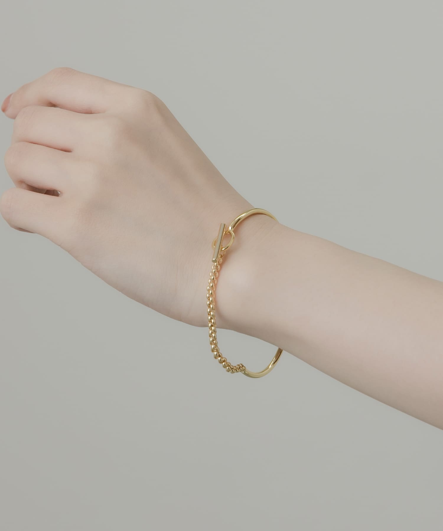 チェーンコンビメタルバングル GLD -
