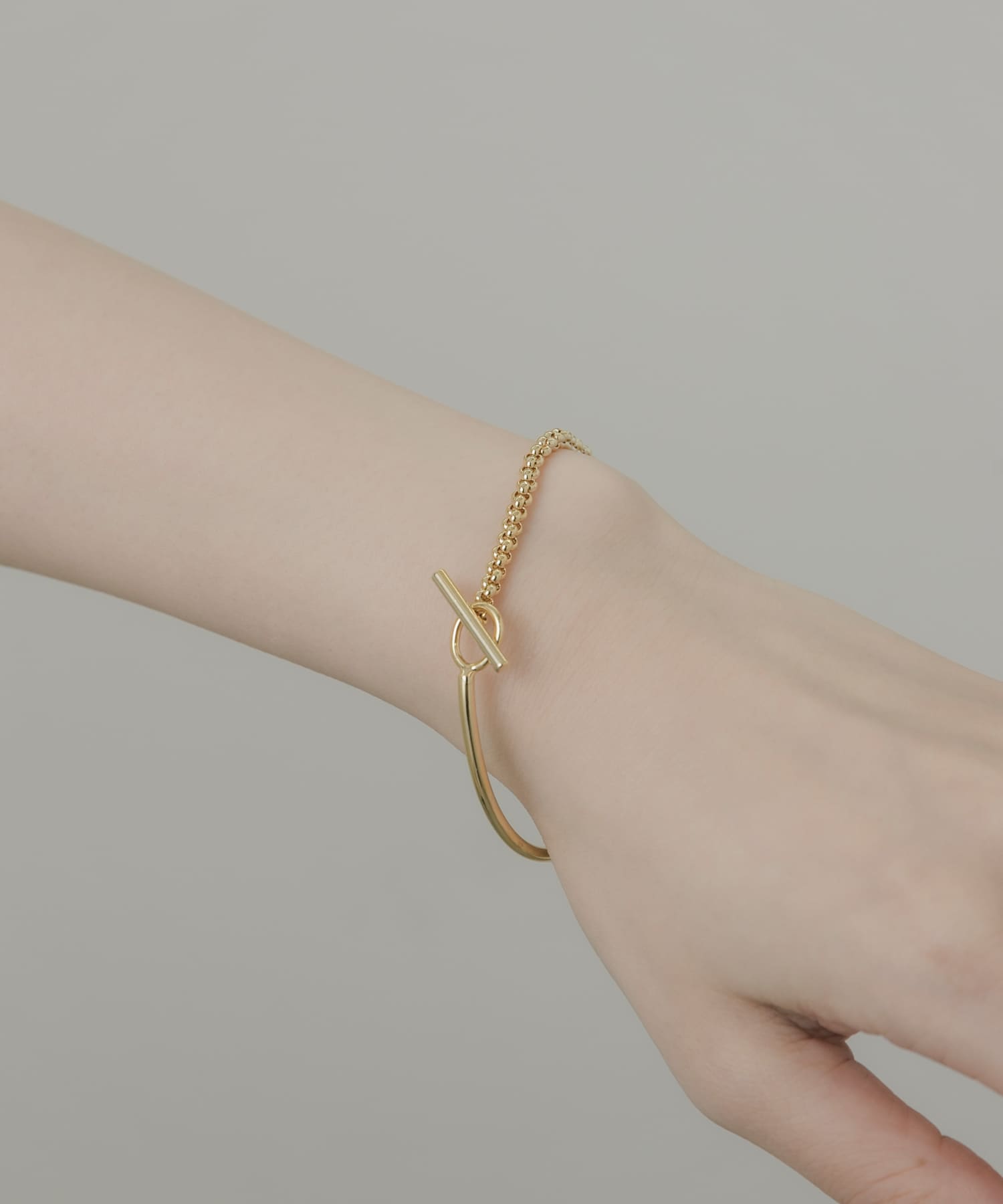 チェーンコンビメタルバングル GLD -