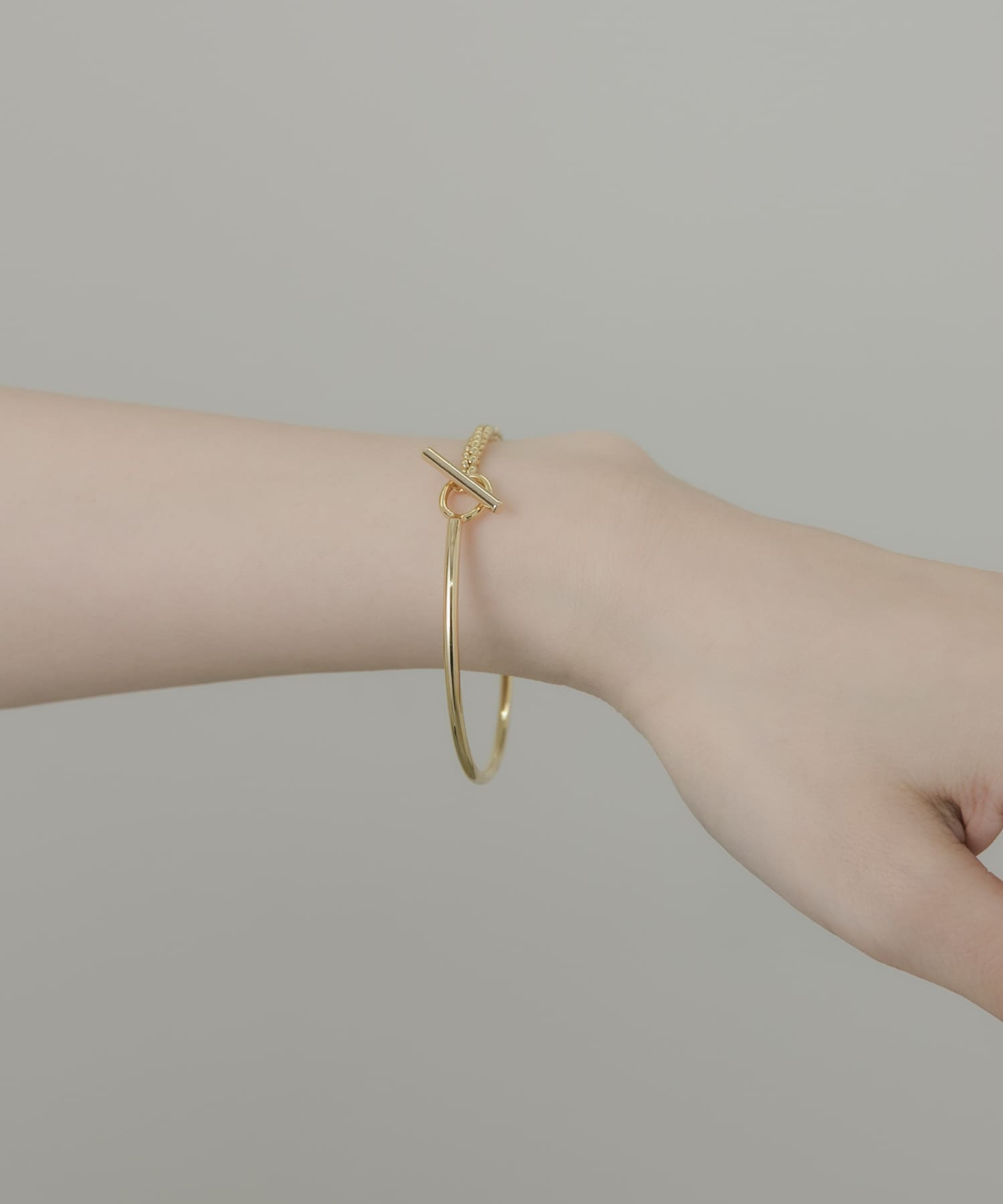 チェーンコンビメタルバングル GLD -