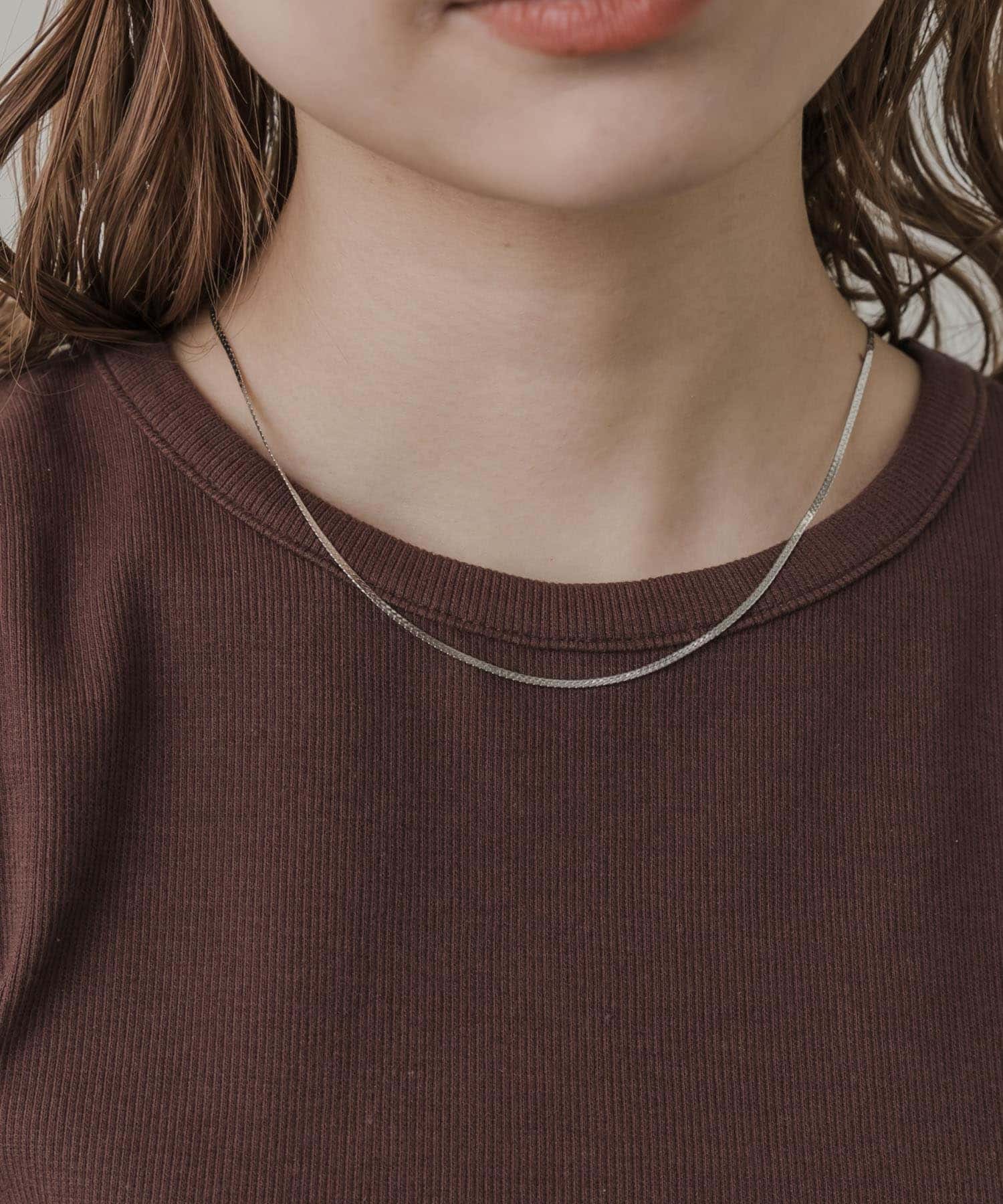 サージカルステンレスプレーンネックレス SLV -