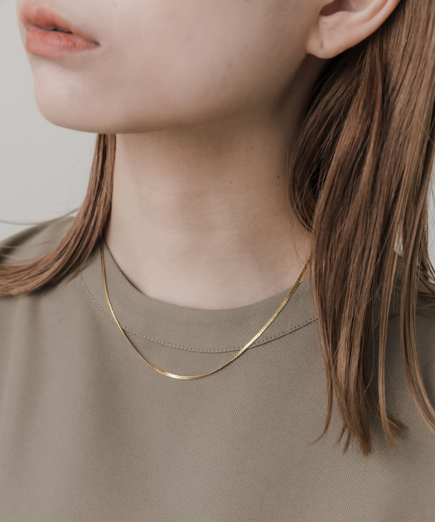 サージカルステンレスプレーンネックレス GLD -