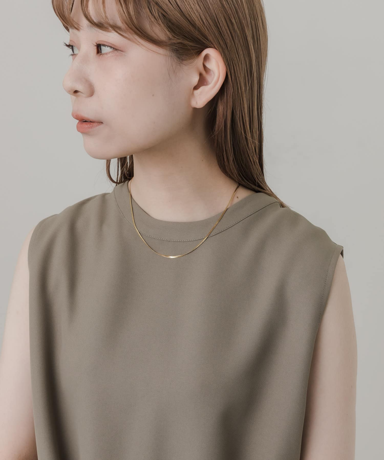 サージカルステンレスプレーンネックレス GLD -