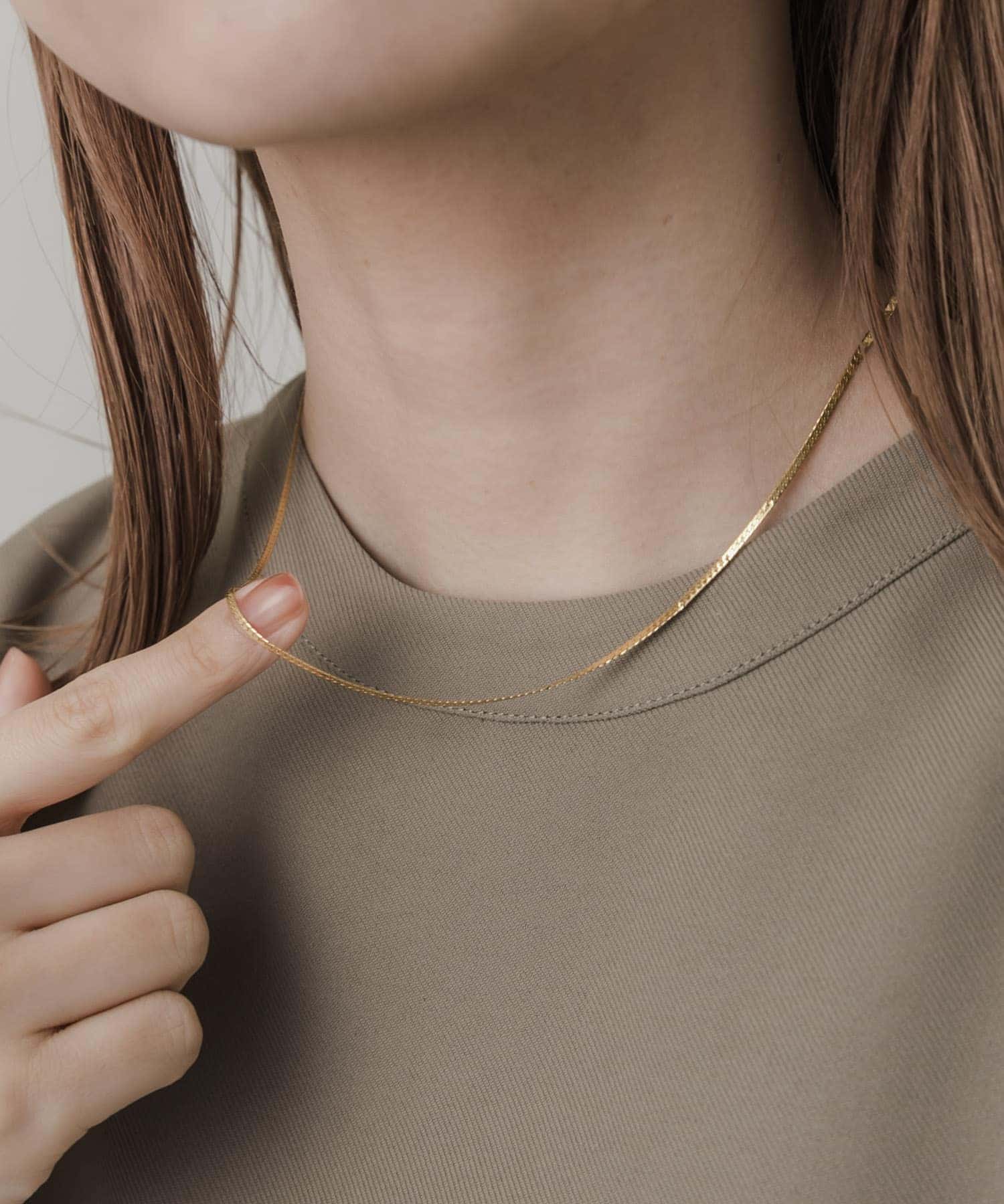 サージカルステンレスプレーンネックレス GLD -
