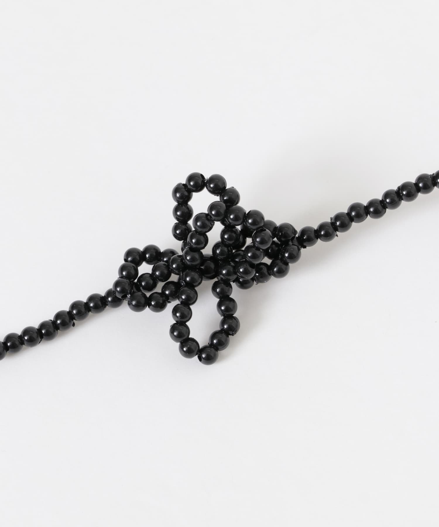 ビーズフラワーネックレス BLK -