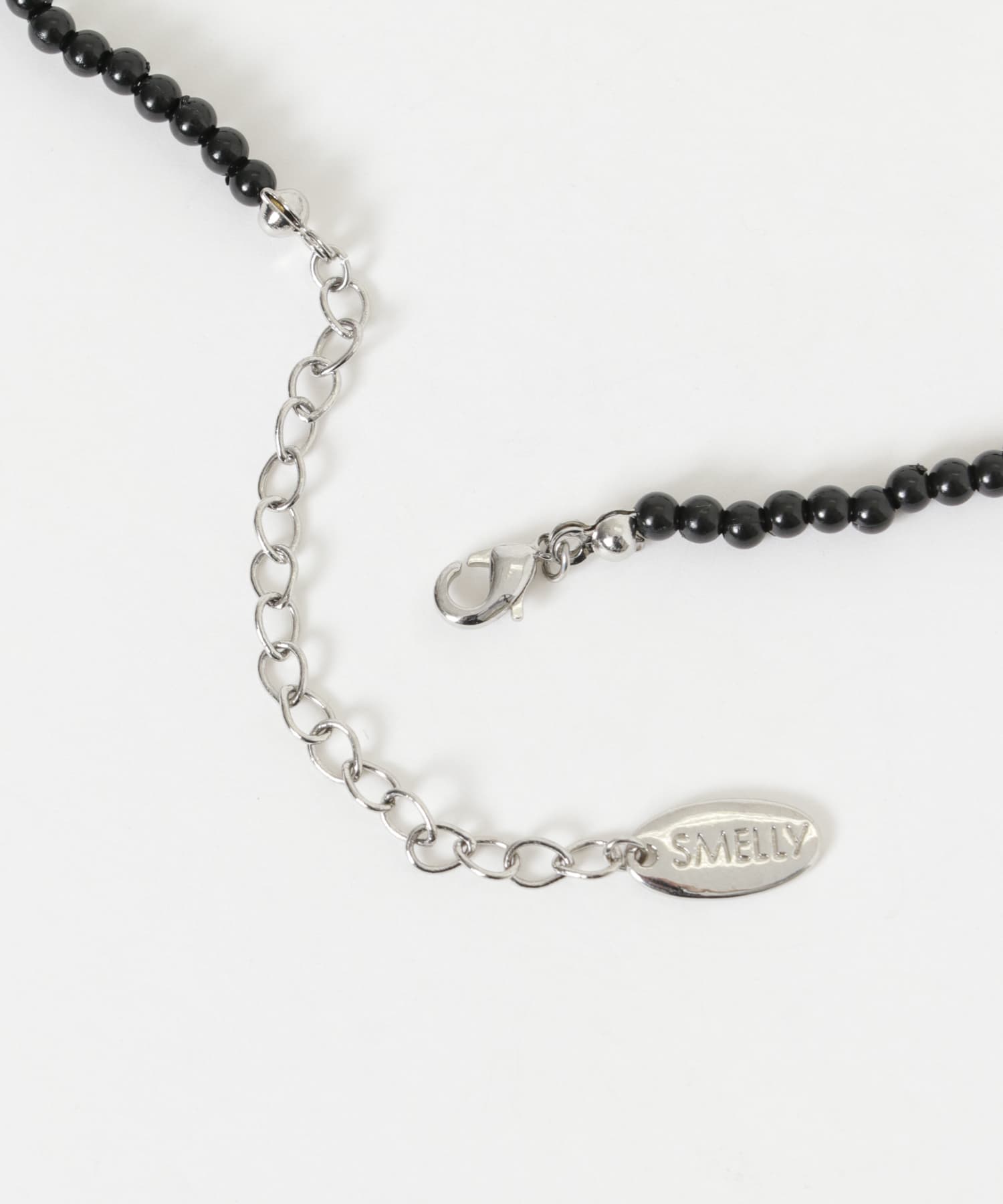 ビーズフラワーネックレス BLK -