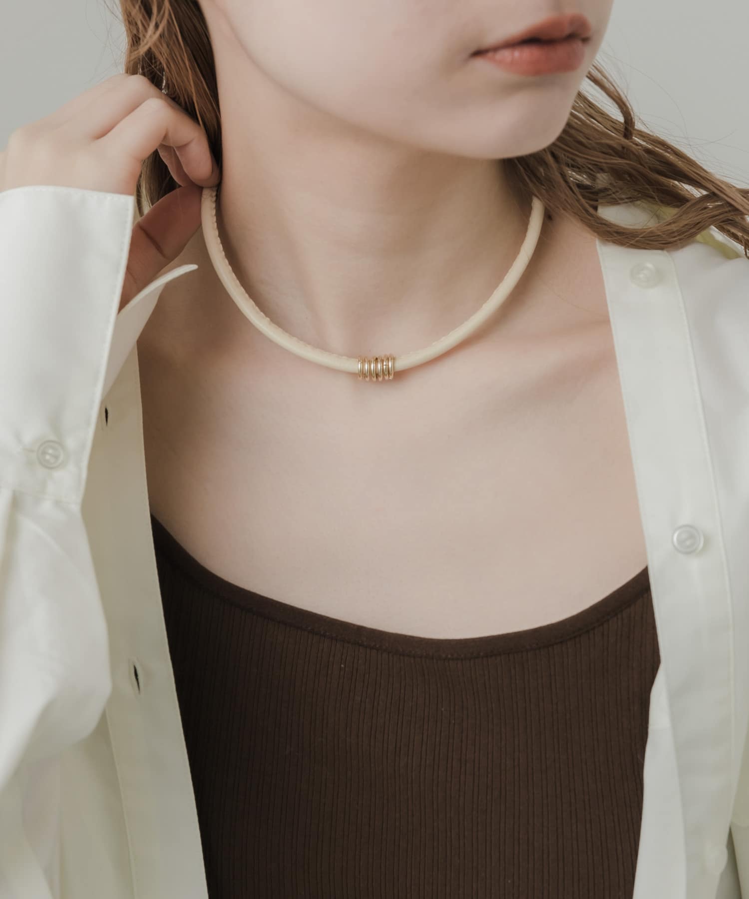 メタルリングコードチョーカー IVO -