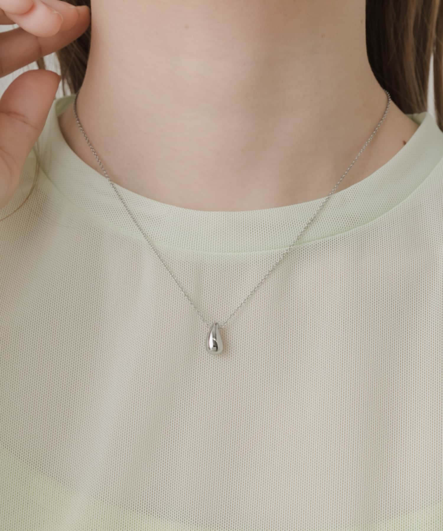 ステンレスドロップネックレス SLV -