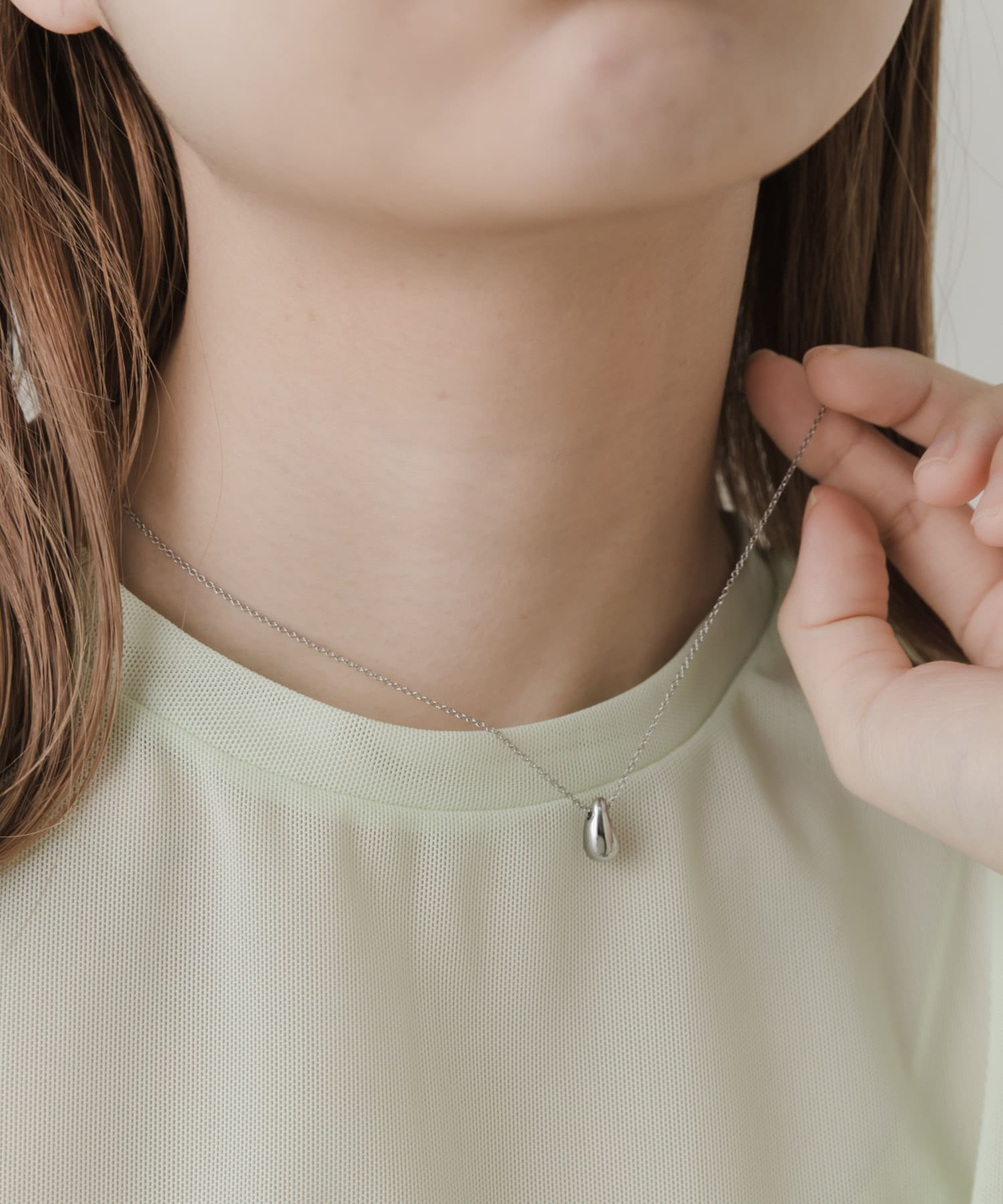 ステンレスドロップネックレス SLV -