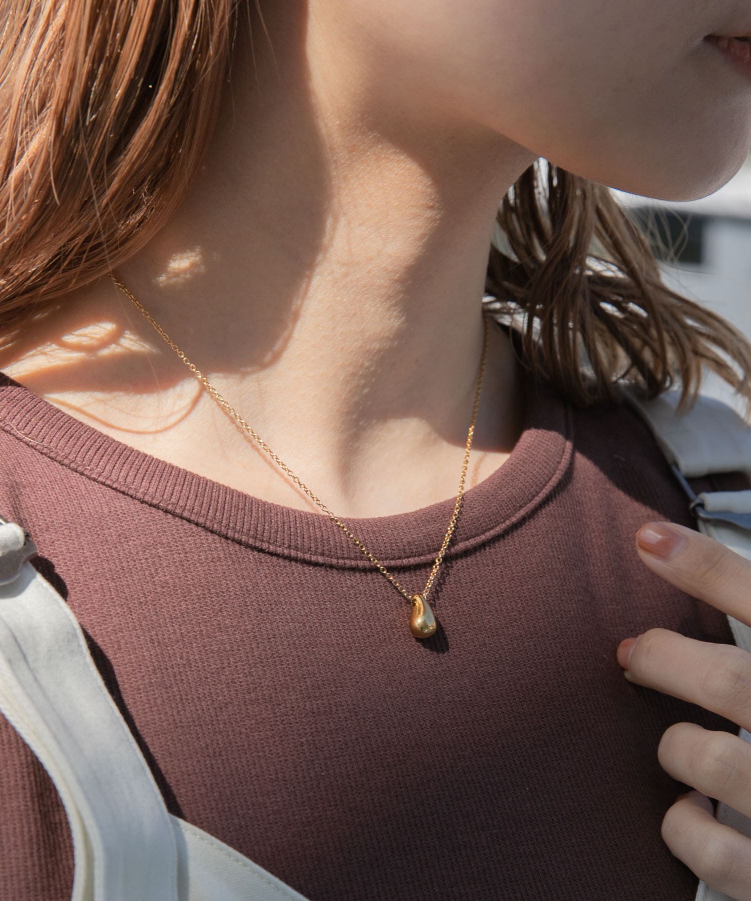 ステンレスドロップネックレス GLD -