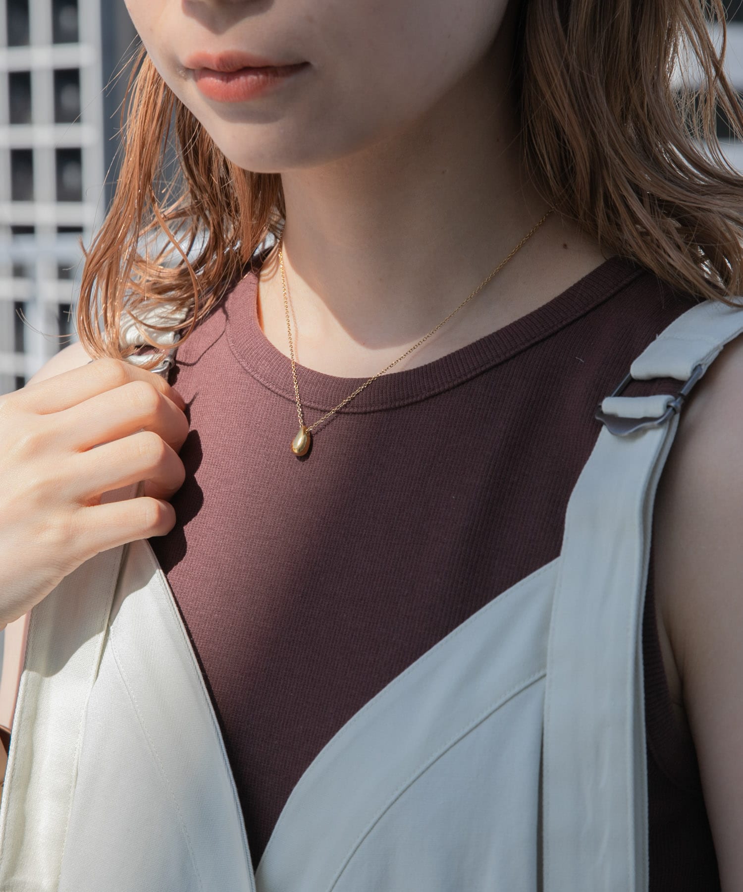 ステンレスドロップネックレス GLD -