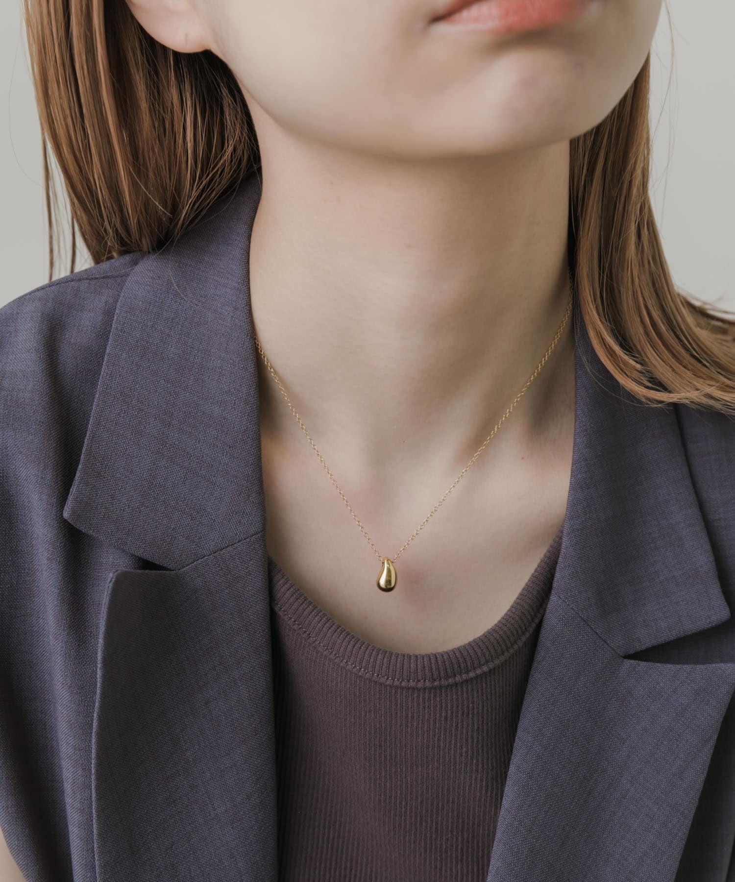 ステンレスドロップネックレス GLD -