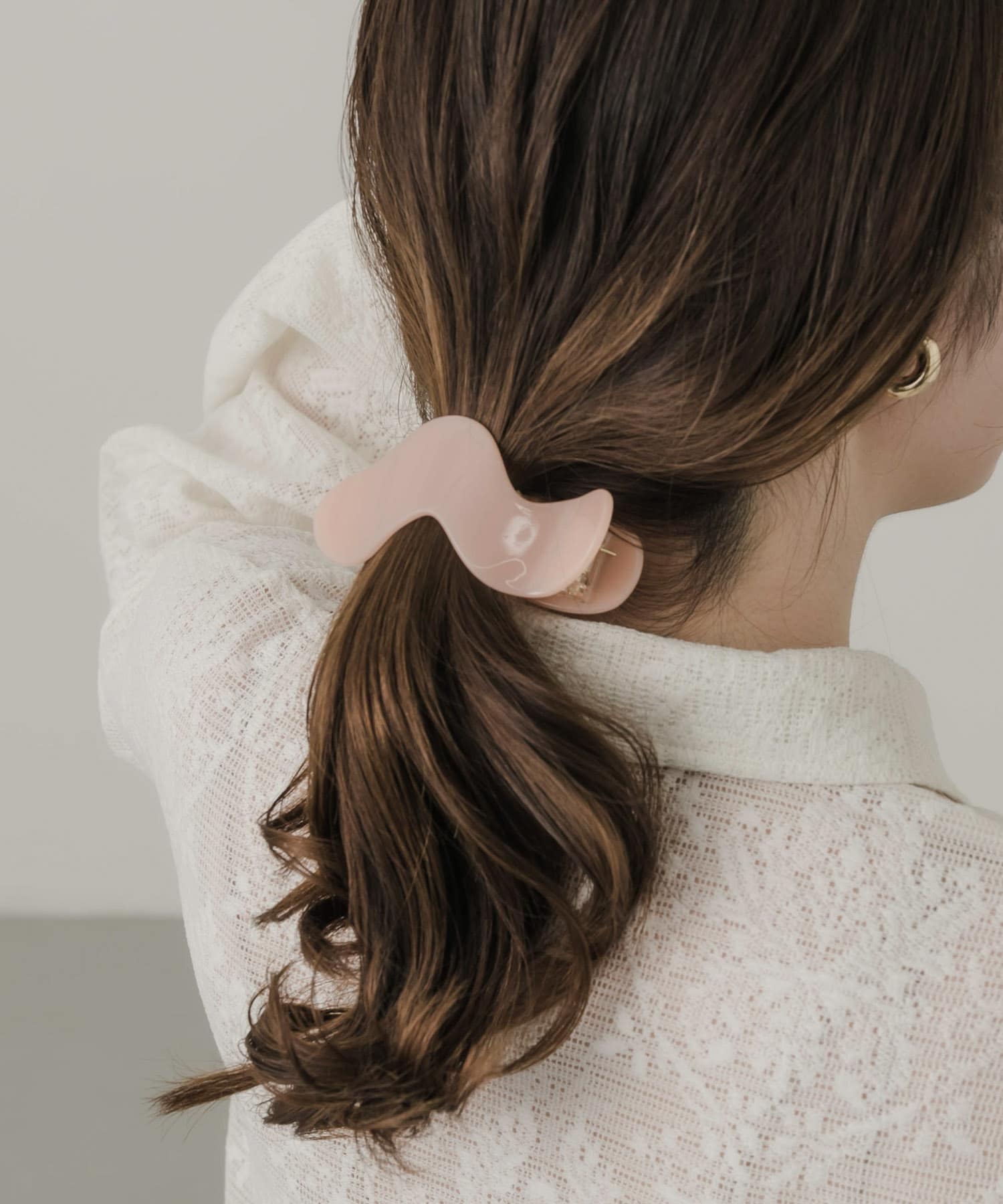 ウェーブヘアクリップ PNK -