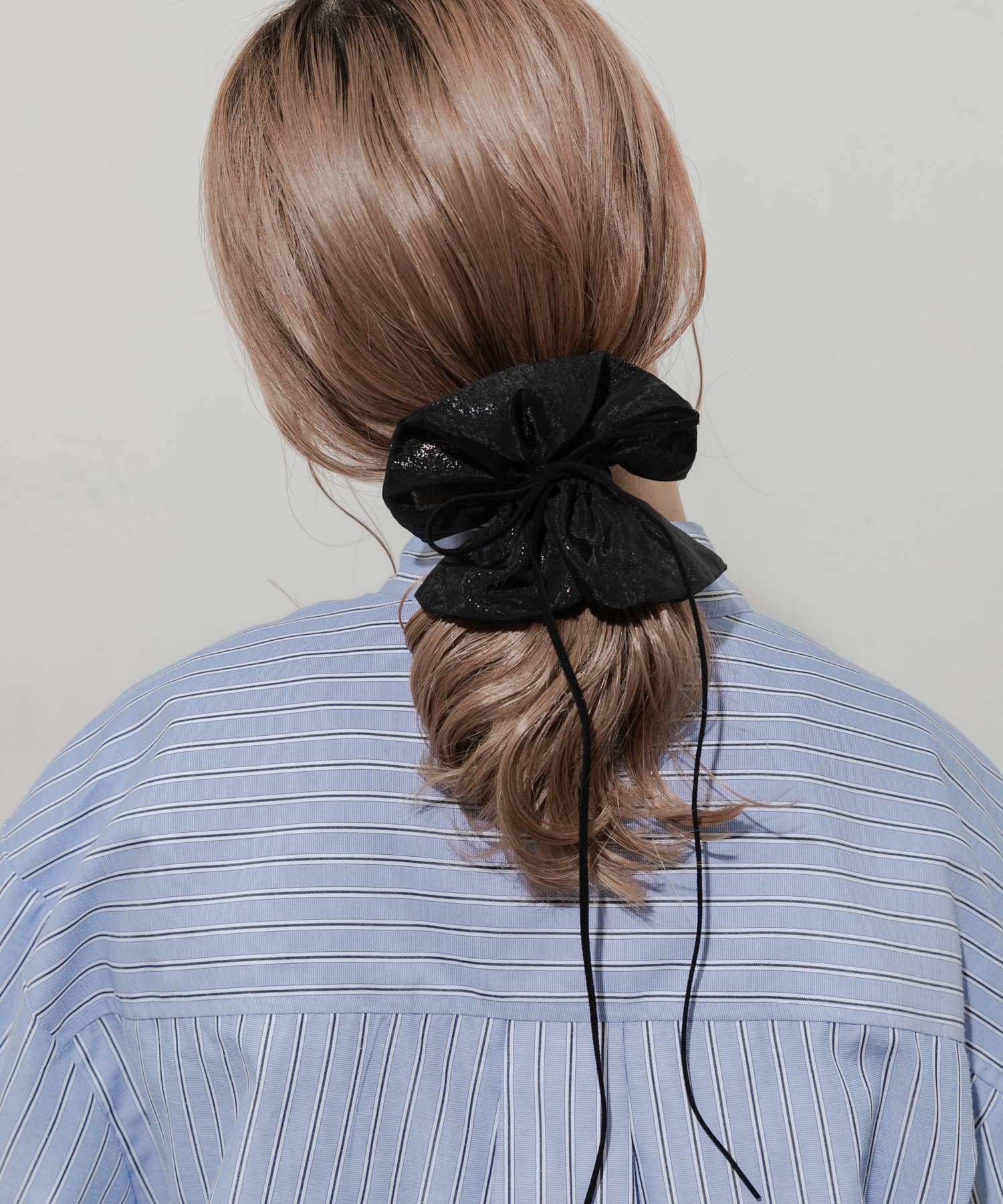メタリックシフォンヘアカフセット BLK2 -
