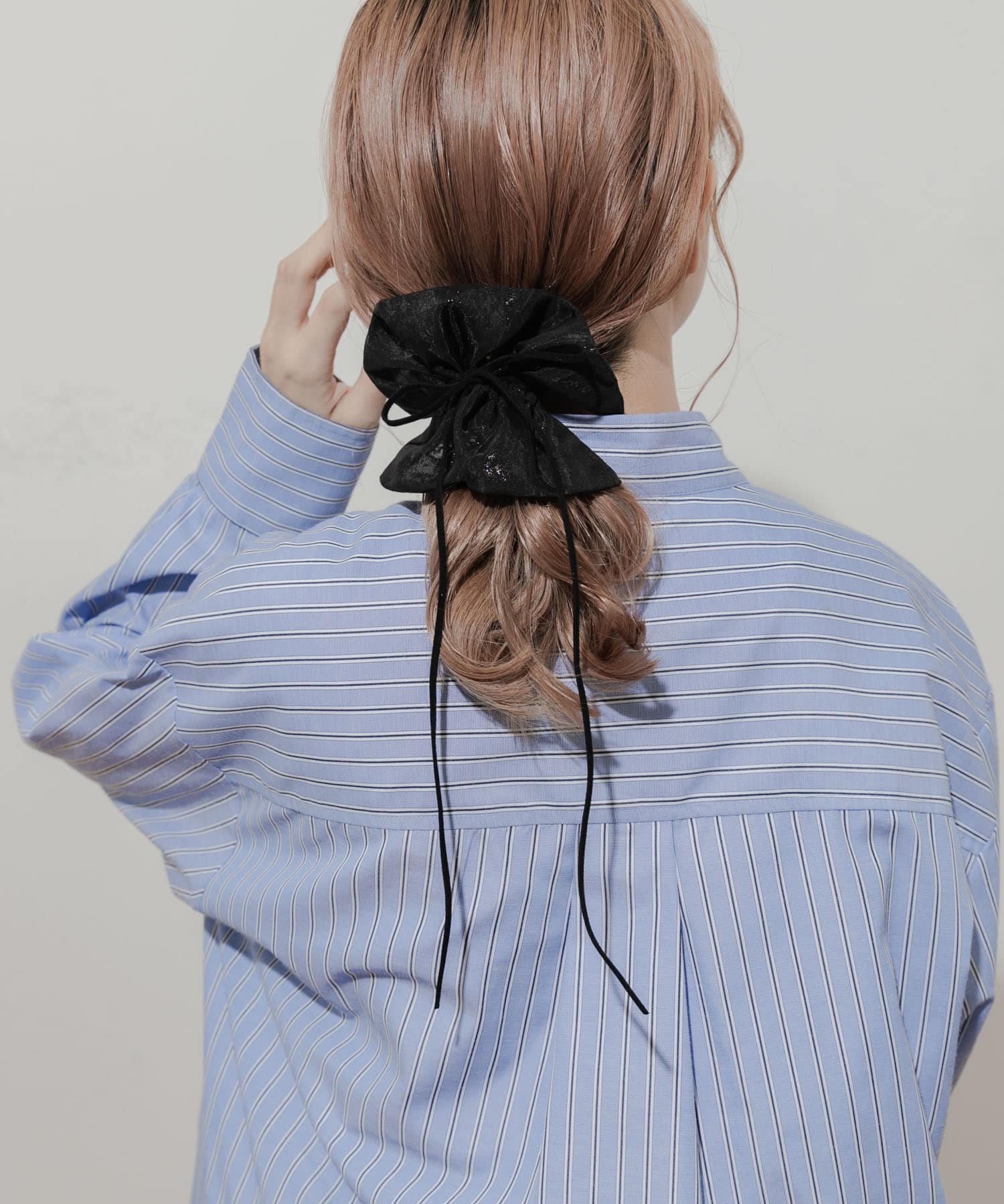 メタリックシフォンヘアカフセット BLK2 -