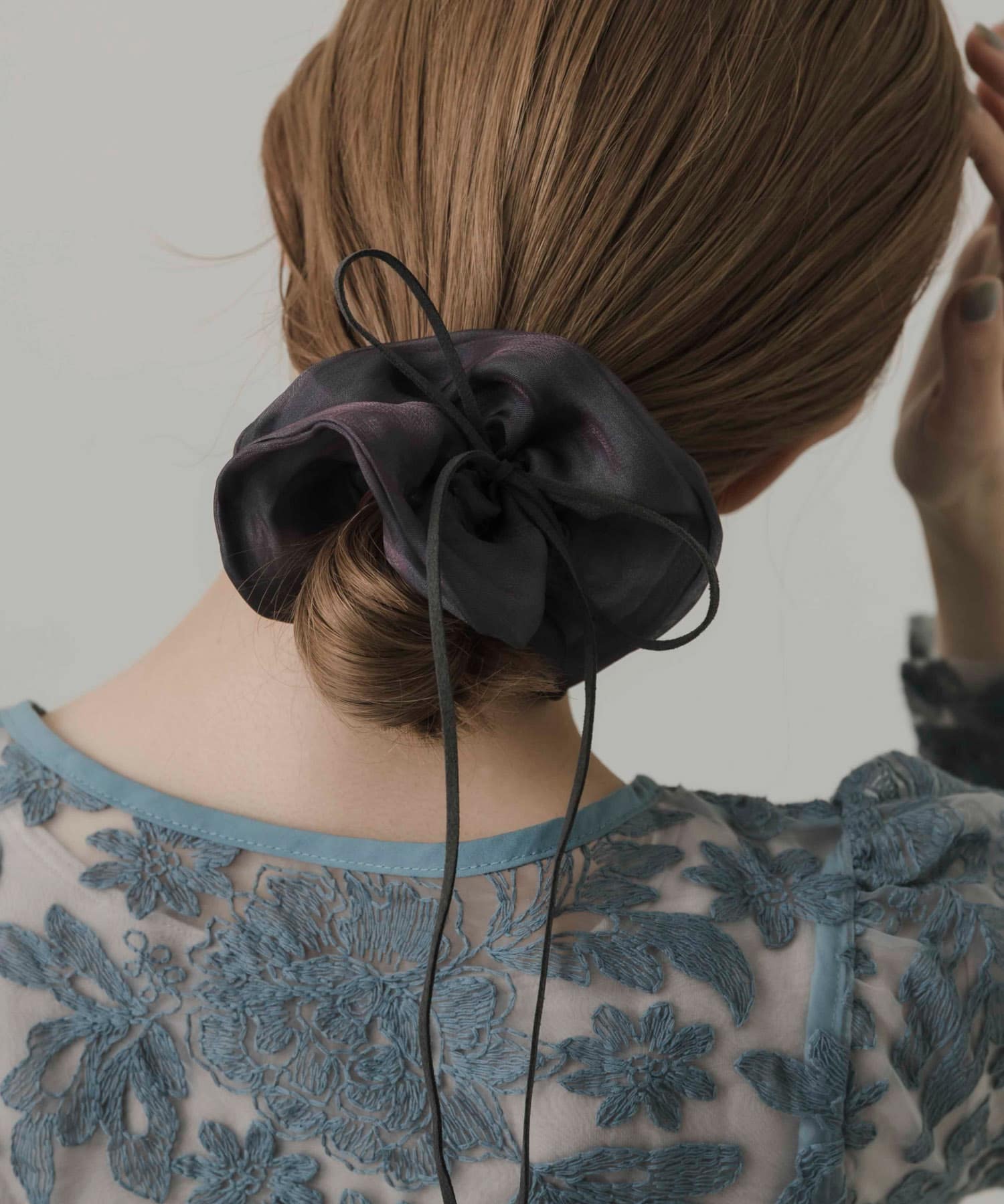 メタリックシフォンヘアカフセット GRY -