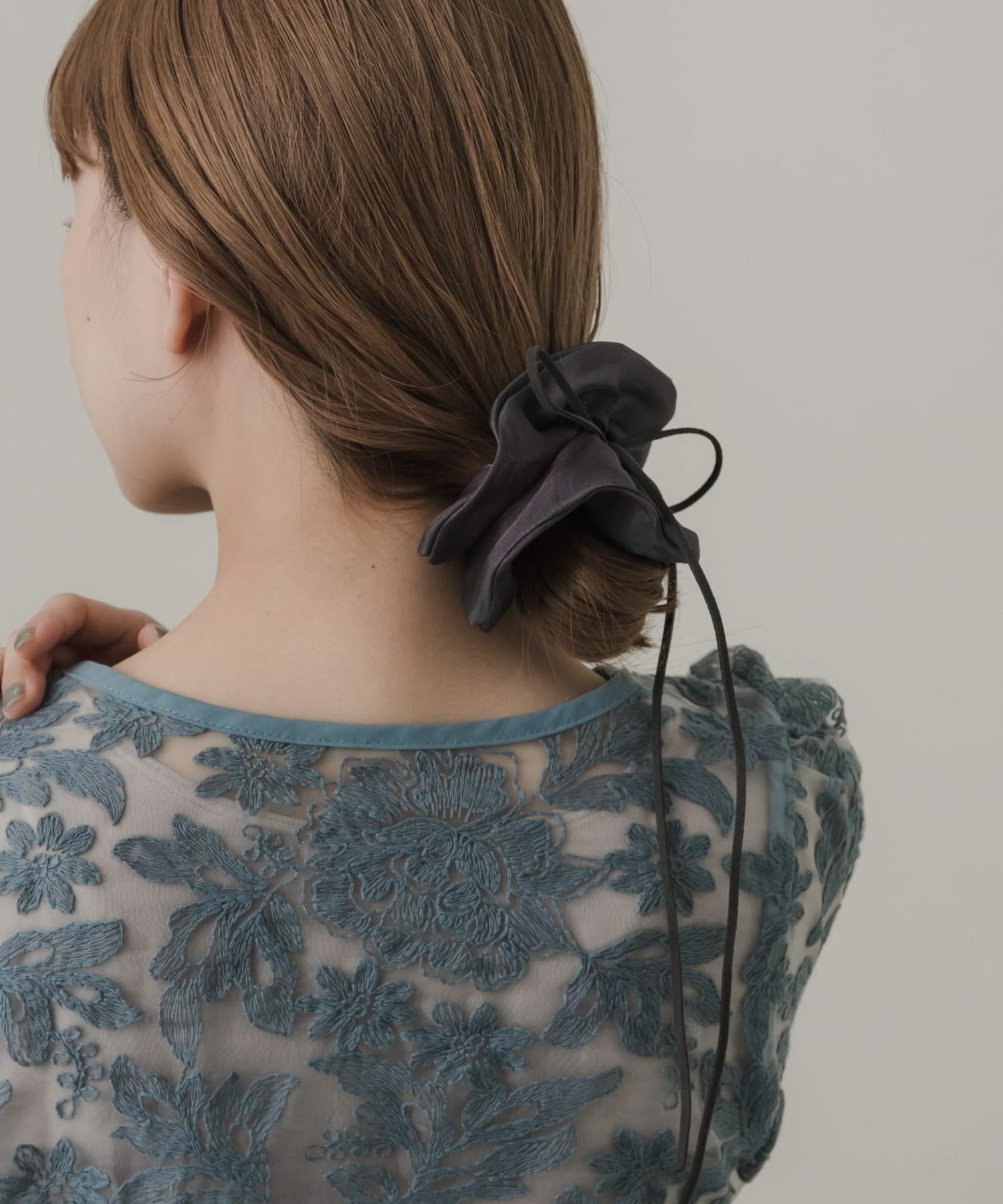 メタリックシフォンヘアカフセット GRY -