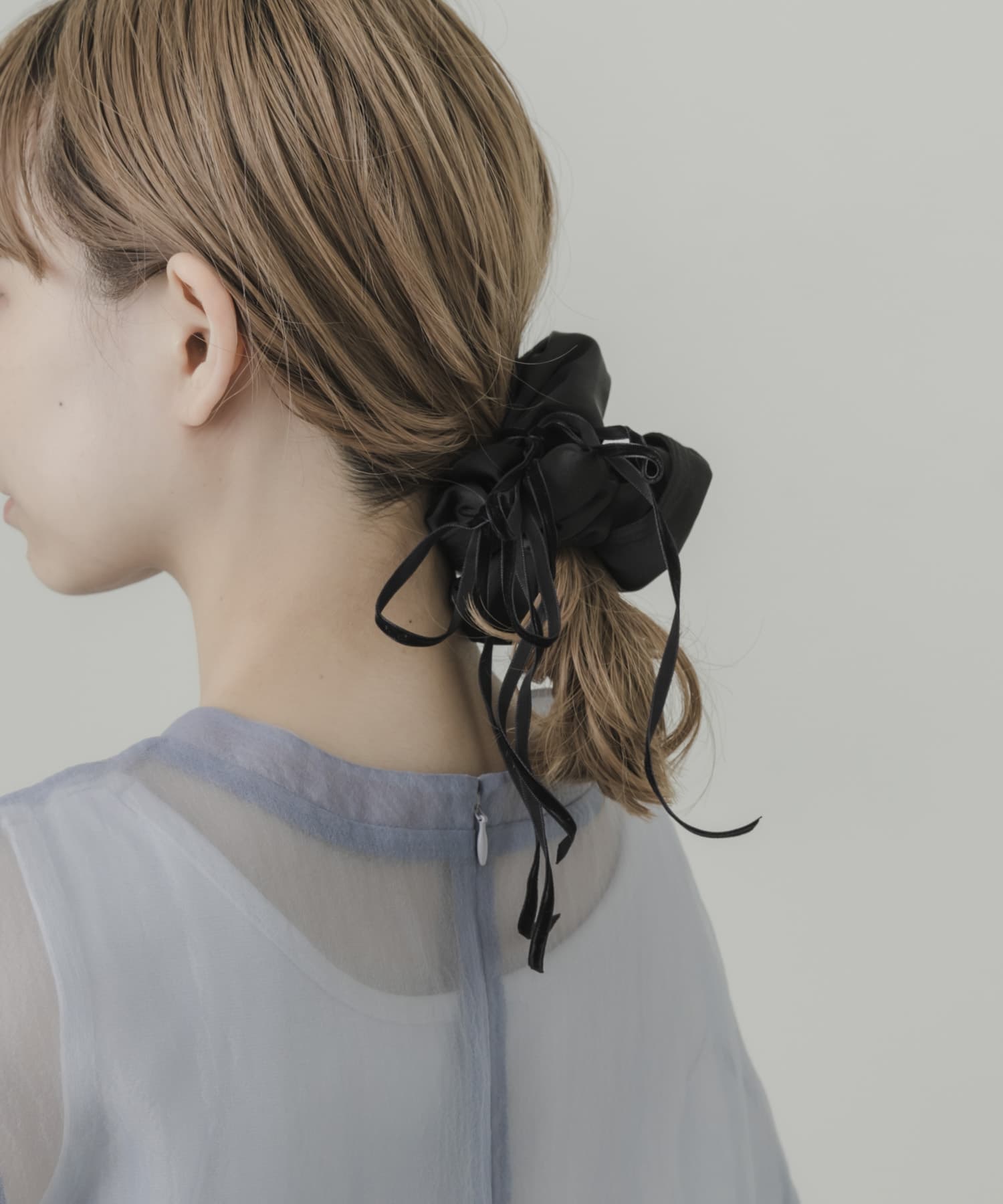 ドローコードボリュームシュシュ BLK -