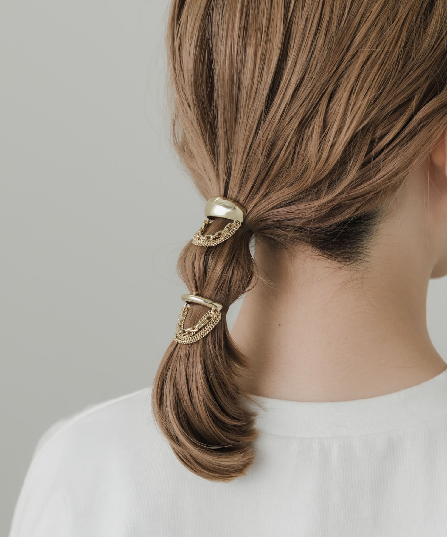 プックリメタルチェーンヘアカフセット GLD -